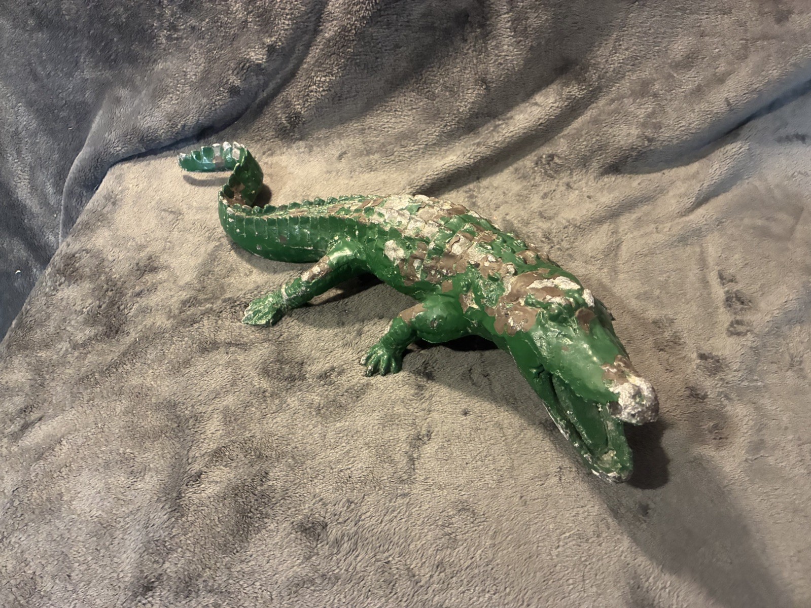 Vintage Large Heavy Cast Iron Alligator Garden Statue 18”-24”Door Stop EBROS Vintage Large Heavy Cast Iron Alligator Garden Statue 18”-24”Door Stop EBROS