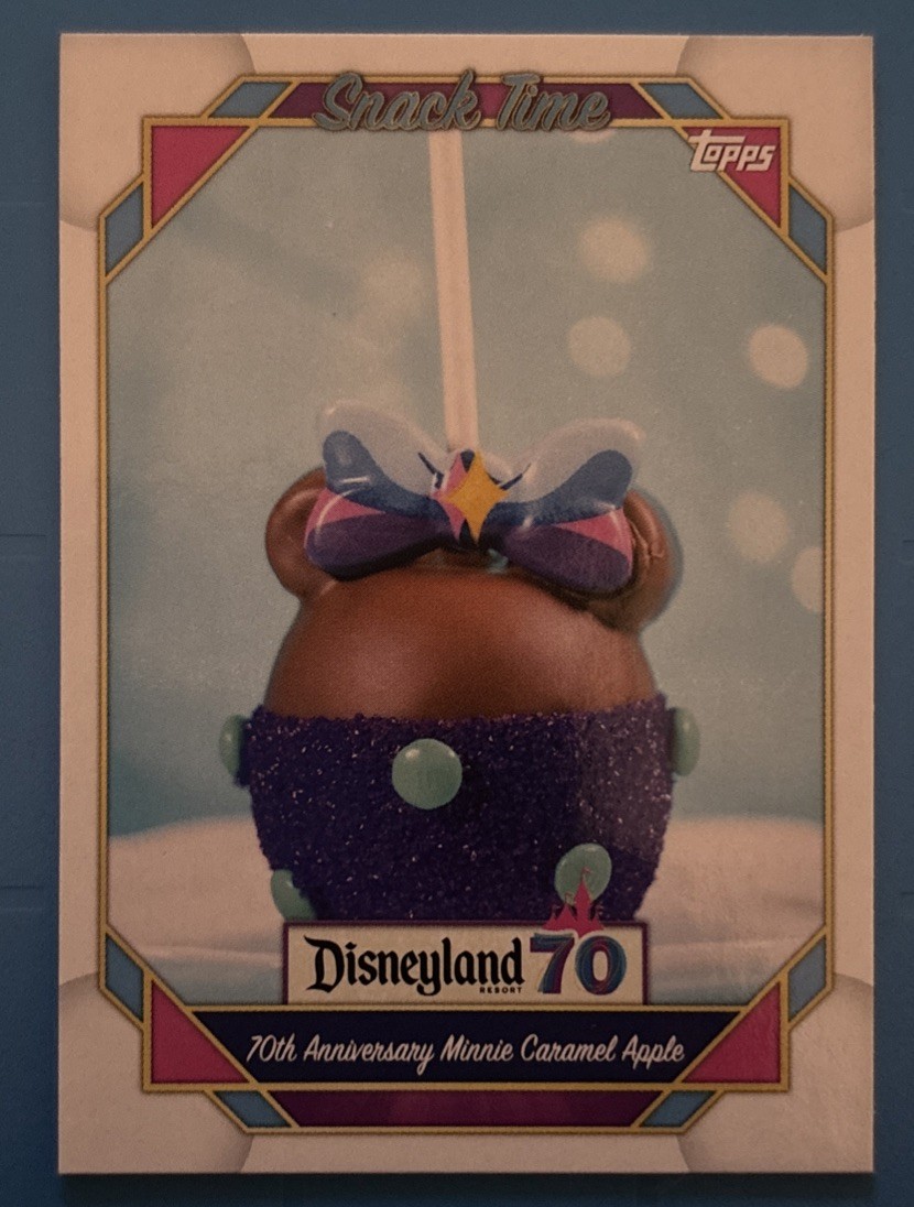 Minnie Caramel Apple Snack Time 2025 Topps Disneyland 70th Anniversary #105