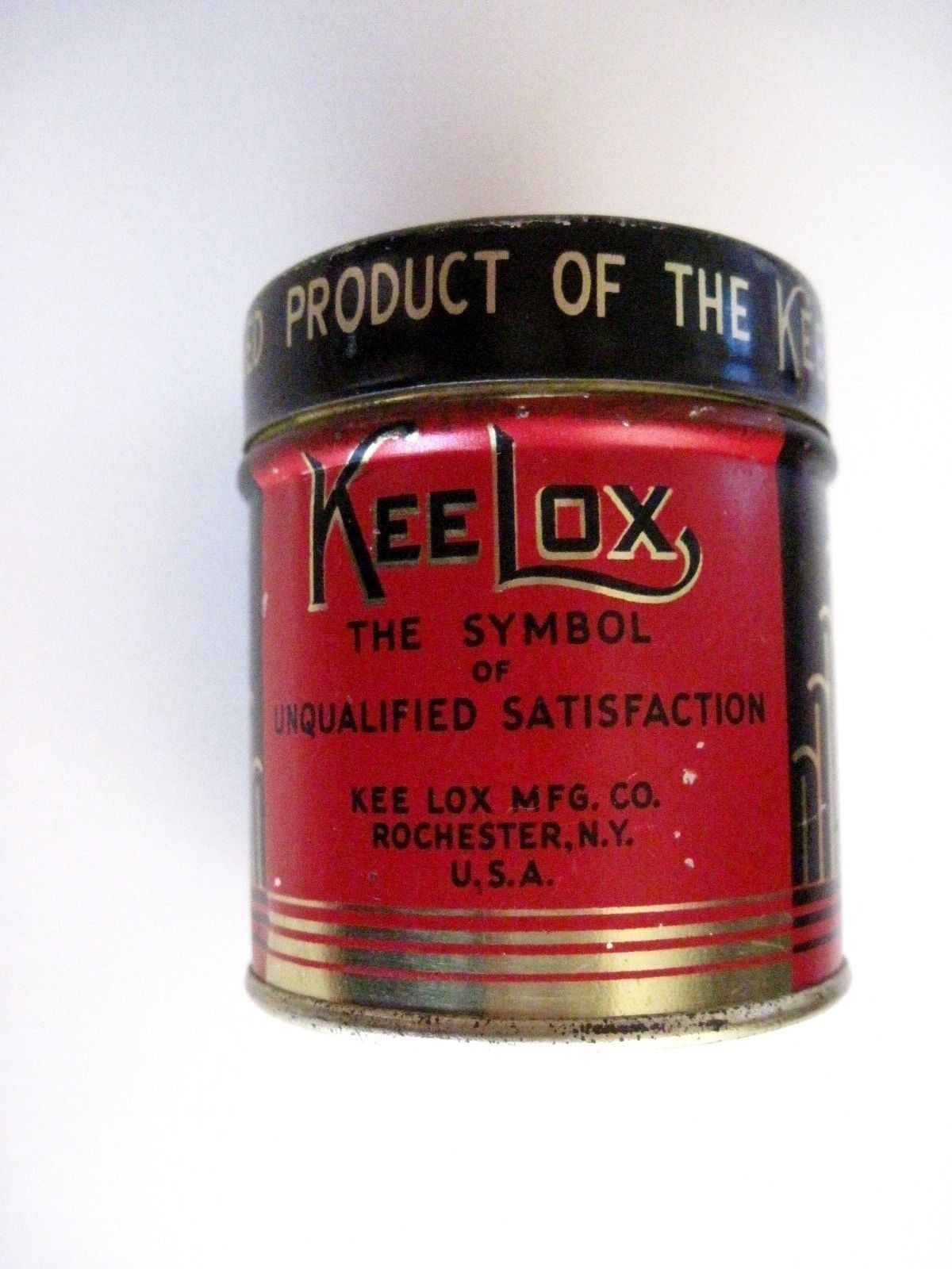 Kee-Lox Antique Tin  Addressograph Elite XXBlack Record - Good Condition *