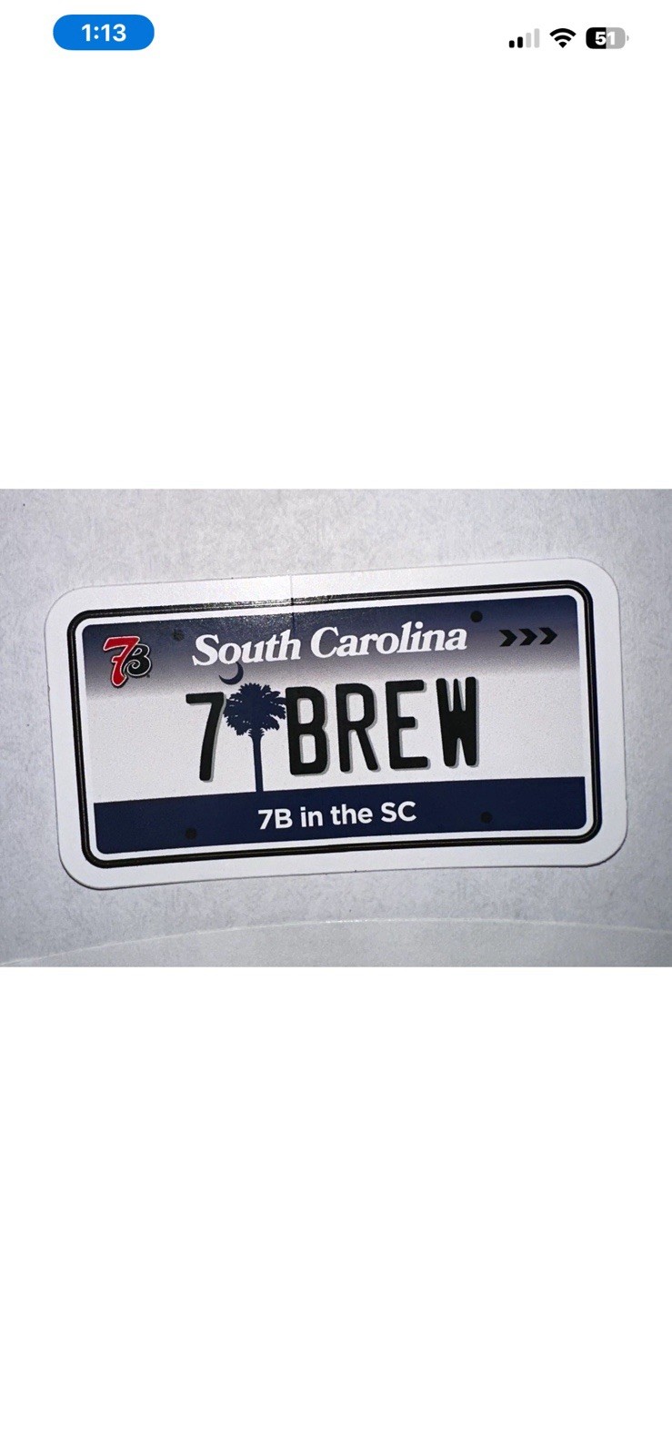 Seven Brew South Carolina State Sticker 7B Decal 7B 7 Brew 7brew Seven Brew South Carolina State Sticker 7B Decal 7B 7 Brew 7brew