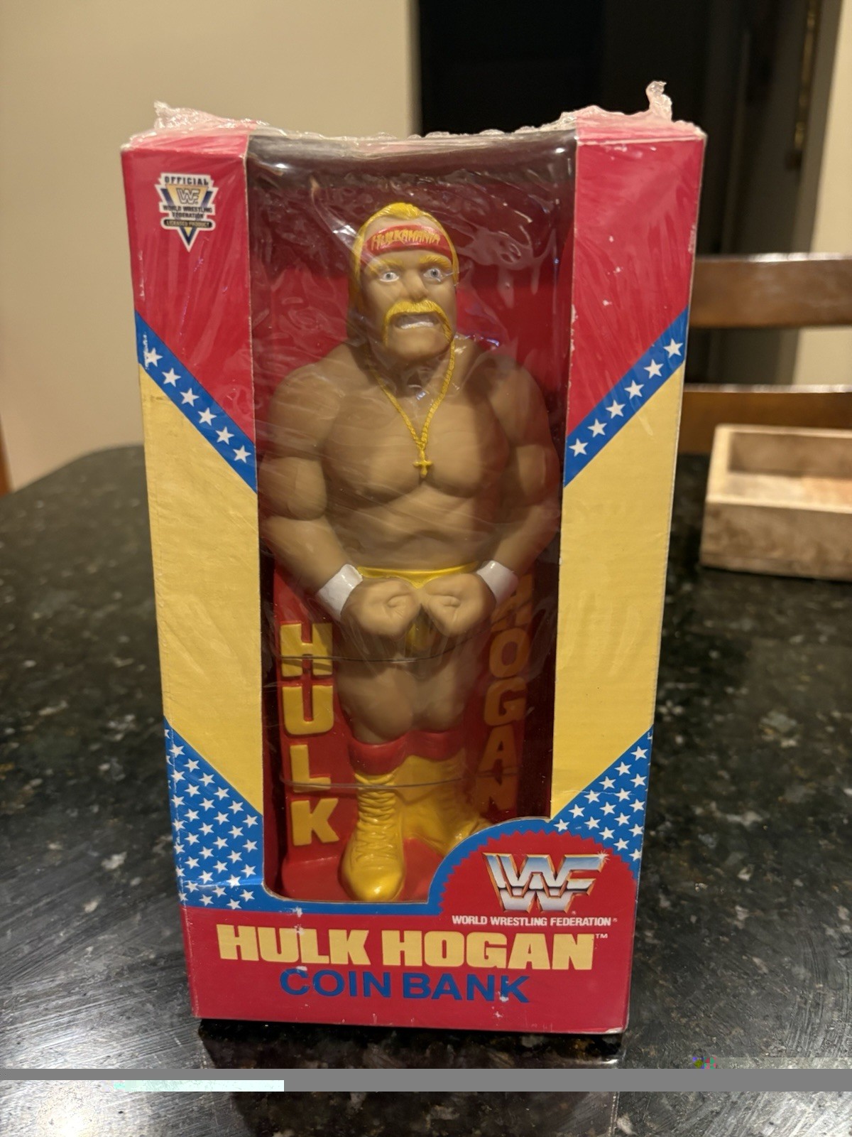 Rare Hulk Hogan Collectible Coin Bank, Produced In 1991.