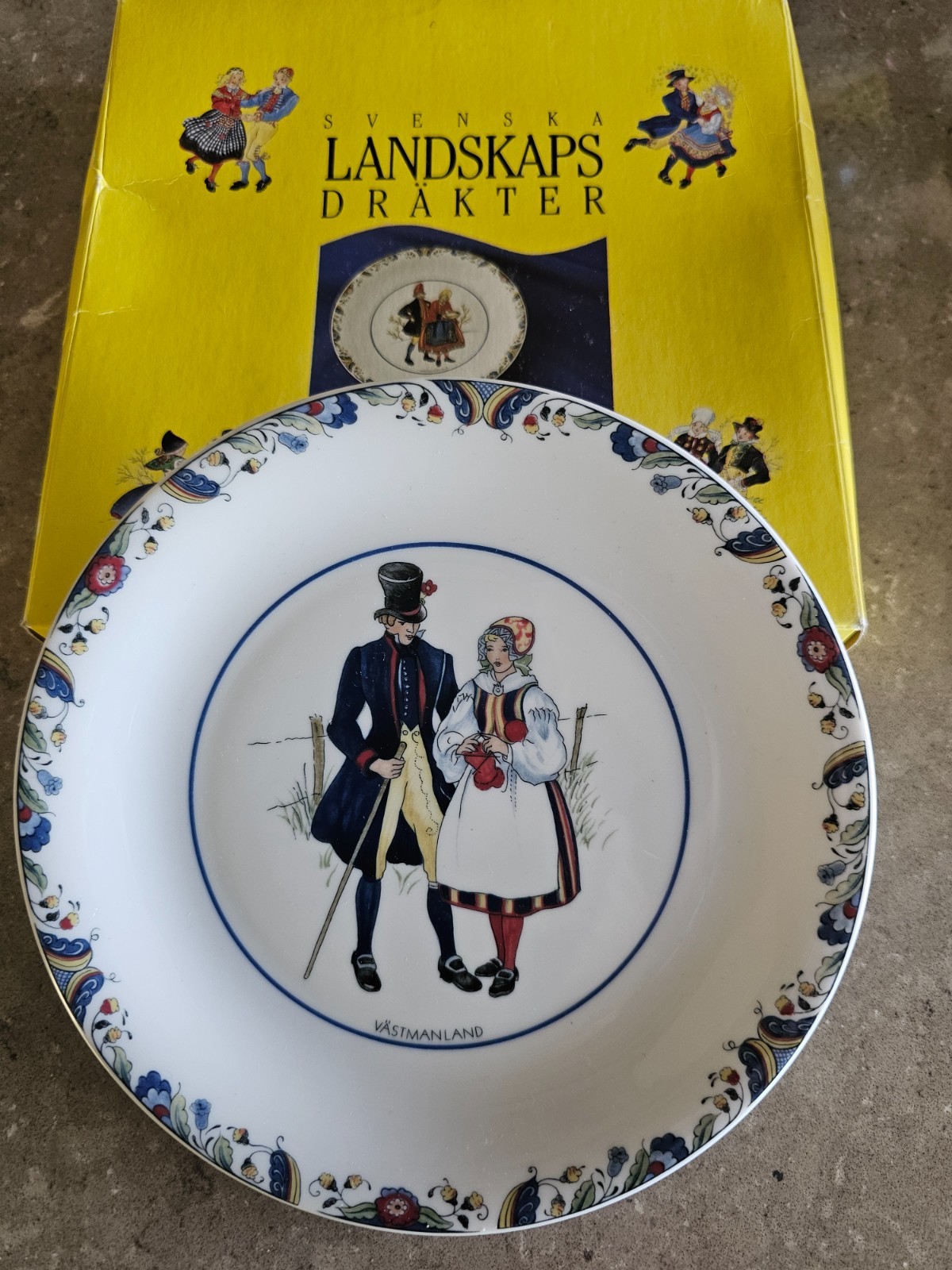 Vintage Sweden Rorstrand Jamtland motive Plate New