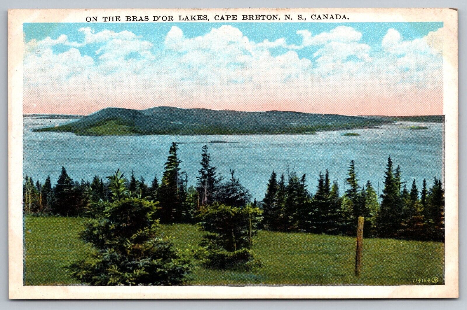 On the Bras d.Or Lakes. Cape Breton, Nova Scotia Postcard
