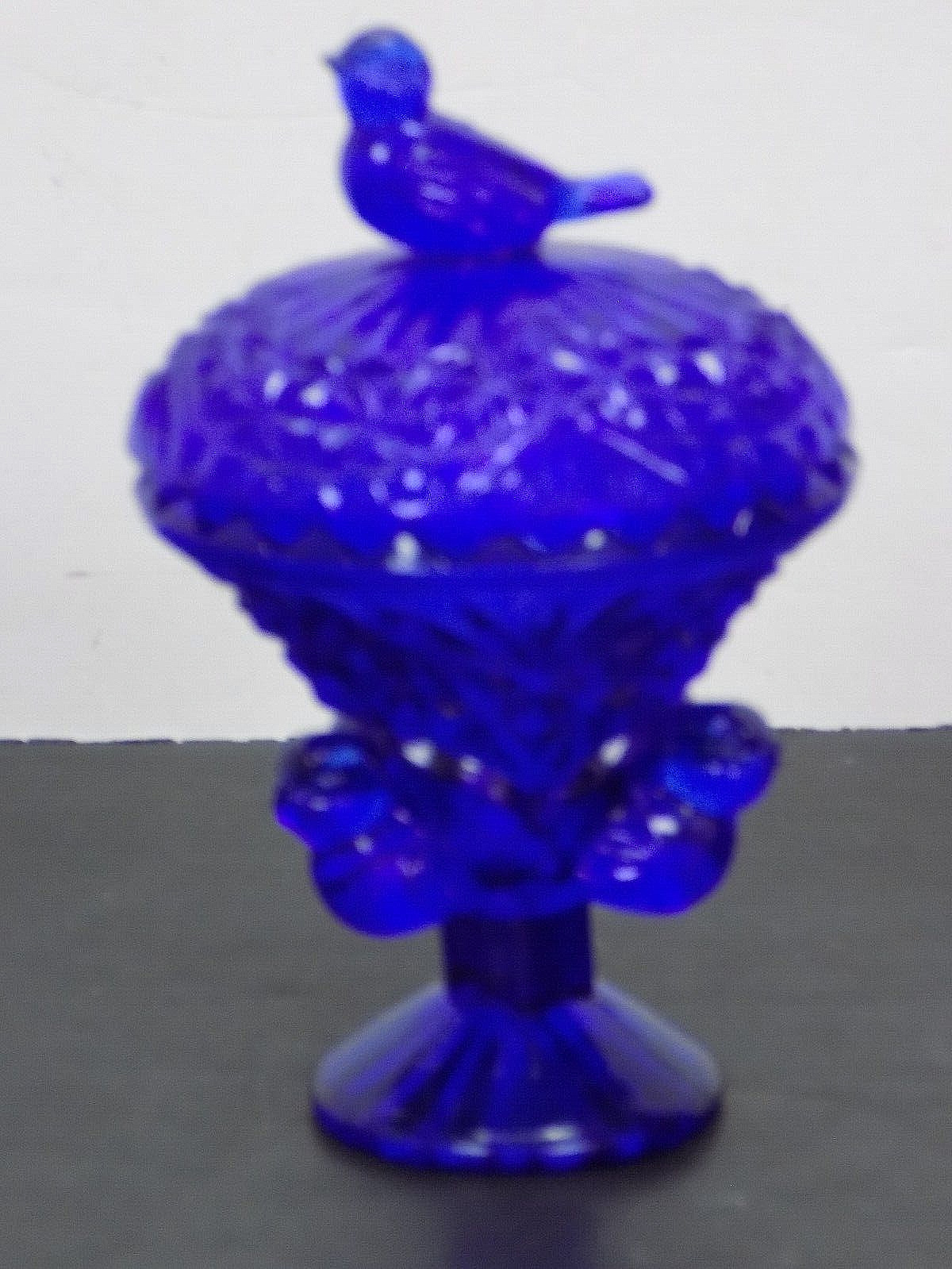 Hofbauer Byrdes Collection Cobalt Blue Glass 4-1/4