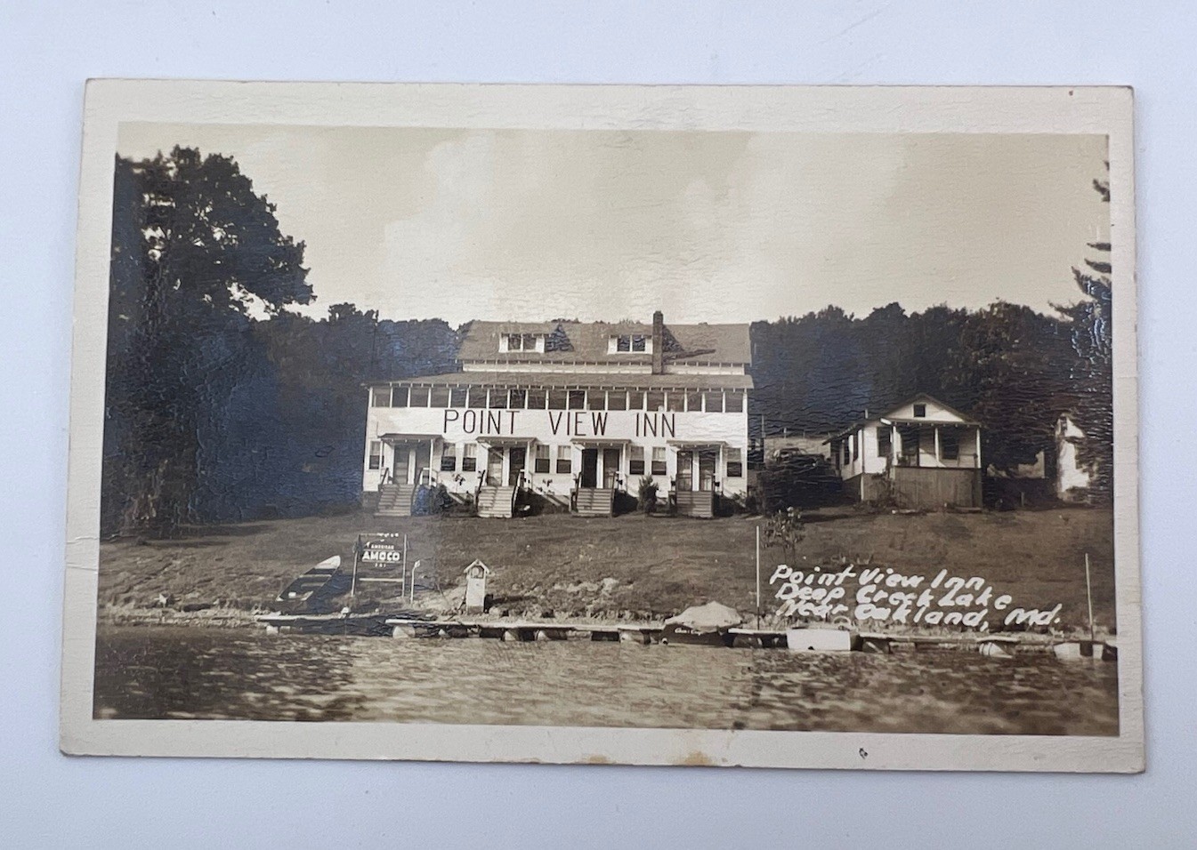 1940s RPPC Of Point View Inn Deep Creek Lake Near Oakland, Maryland Postcard