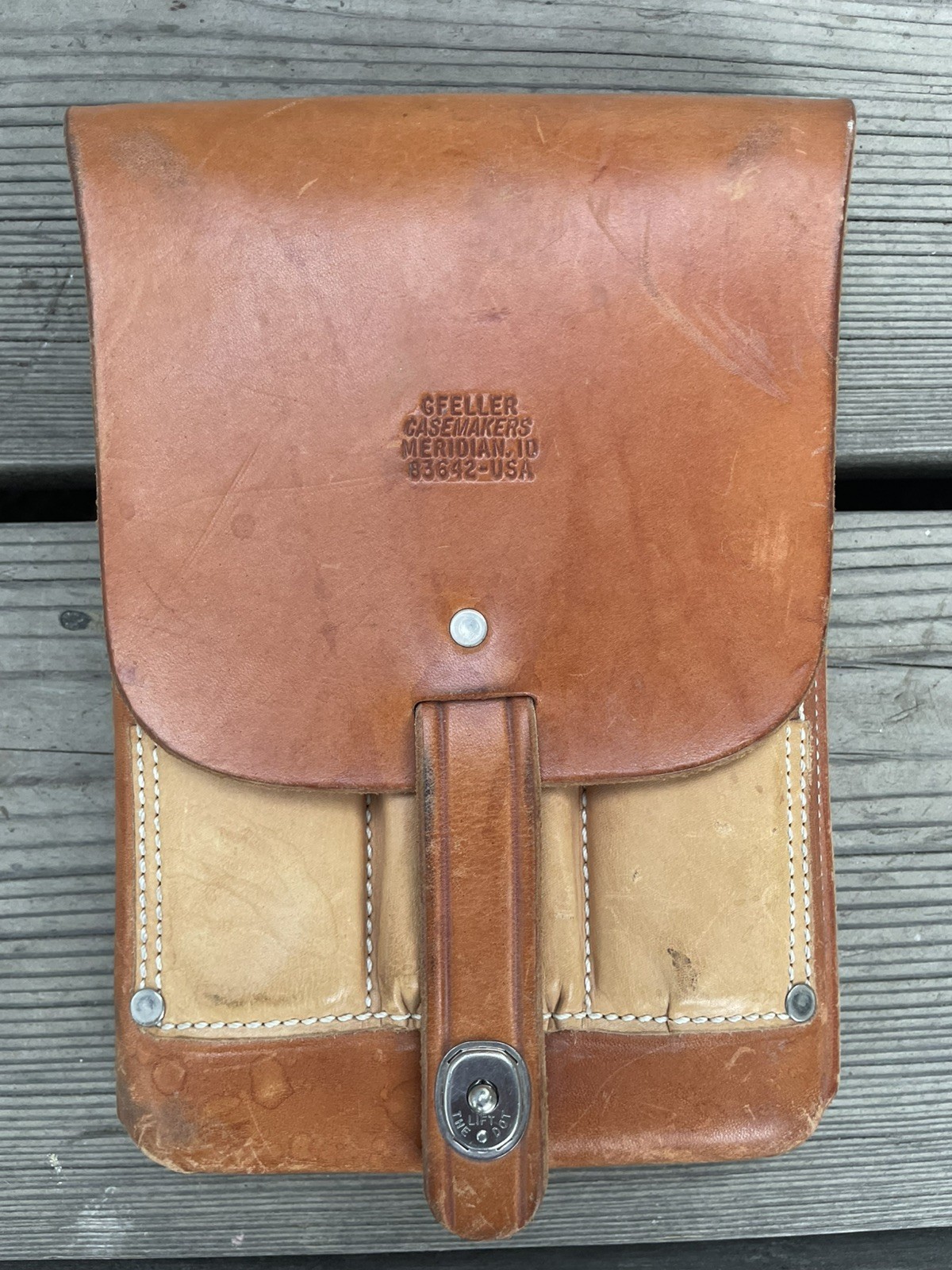 Vintage Roy Gfeller Idaho Leather Field Geology Notebook Pouch