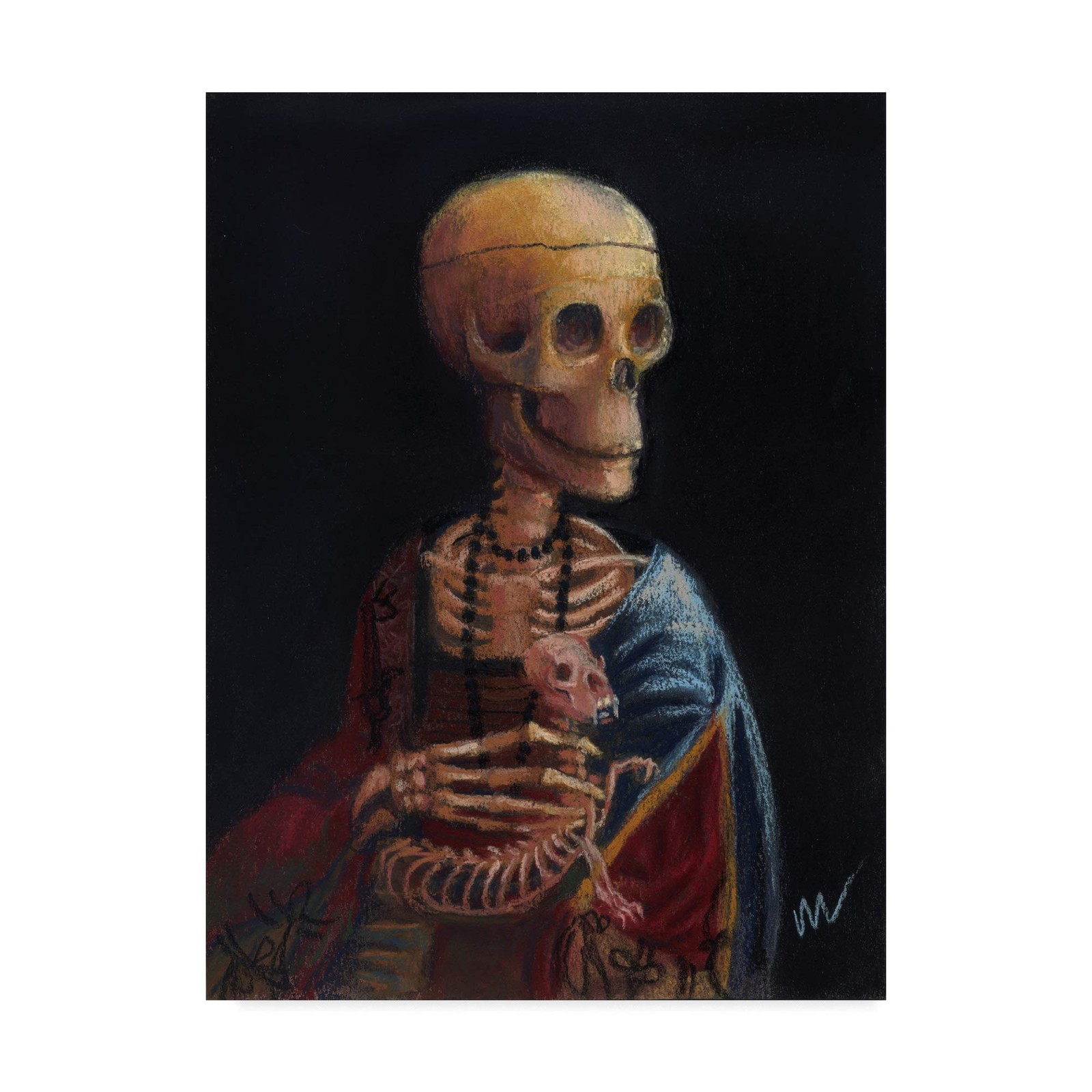 Trademark Fine Art - 'skelly A Ferret' Canvas Art - 19x14 ALI43477-C1419GG