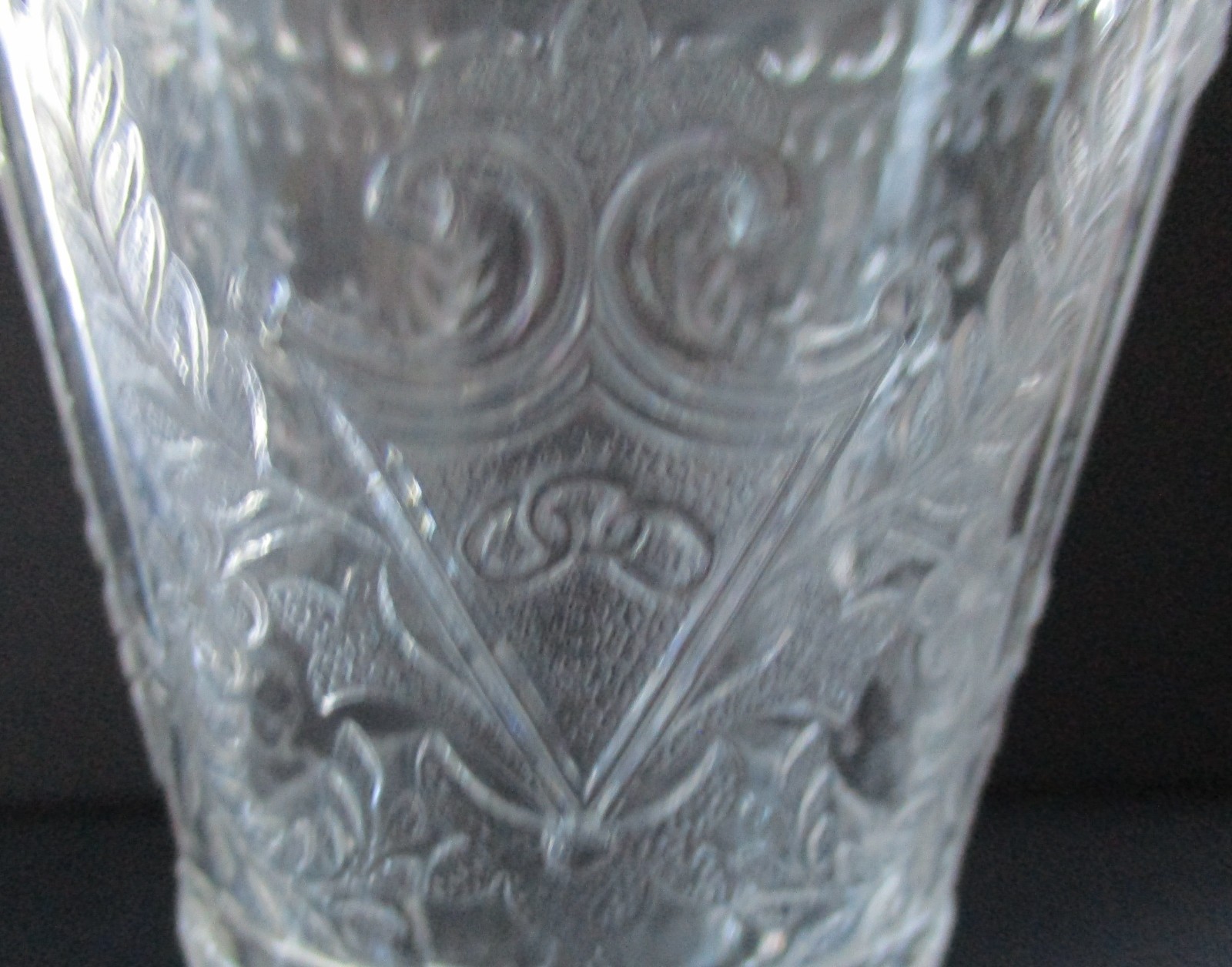 Circa 1885 EAPG Clear Glass Goblet Independent Order Odd Fellows IOOF - 3 Avail.