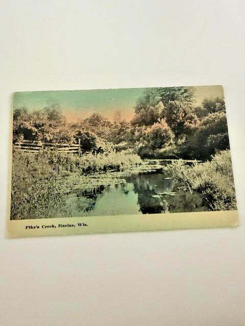 Vintage Pike’s Creek Racine Wisconsin Scenic Postcard Unposted 1920s Vintage Pike’s Creek Racine Wisconsin Scenic Postcard Unposted 1920s