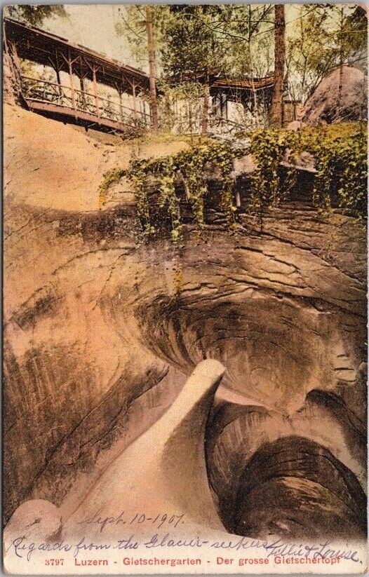 Vintage 1907 LUCERNE Switzerland Postcard 