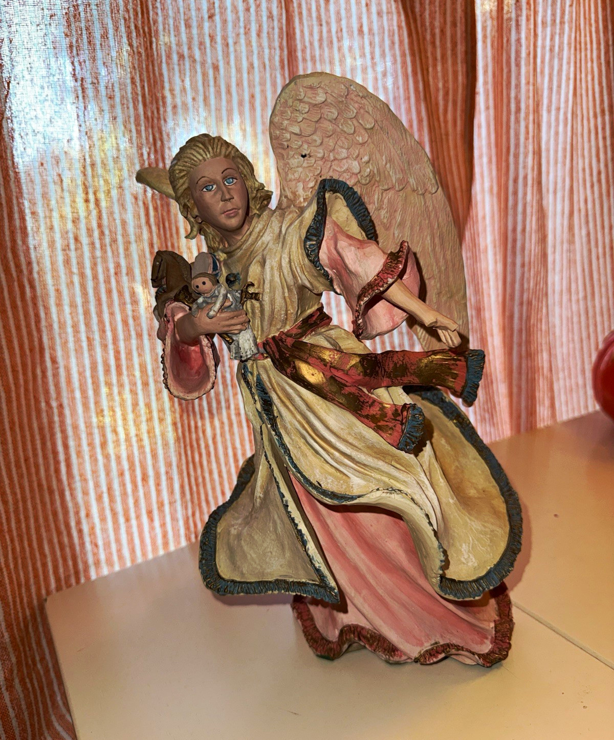 Signed Duncan Royale History of Santa II Limited Edition Alsace Angel Figurine.