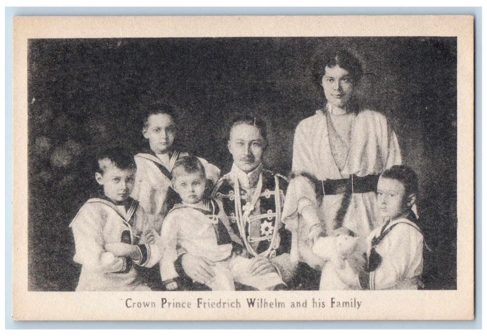 Germany Postcard Crown Prince Friedrich Wilhelm and His Family c1920\'s