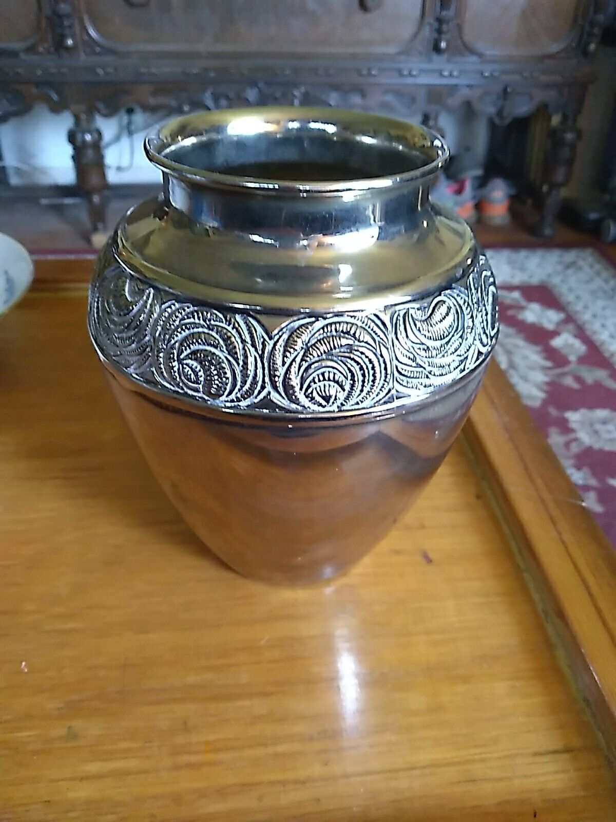 Silver Plate Urn Vase