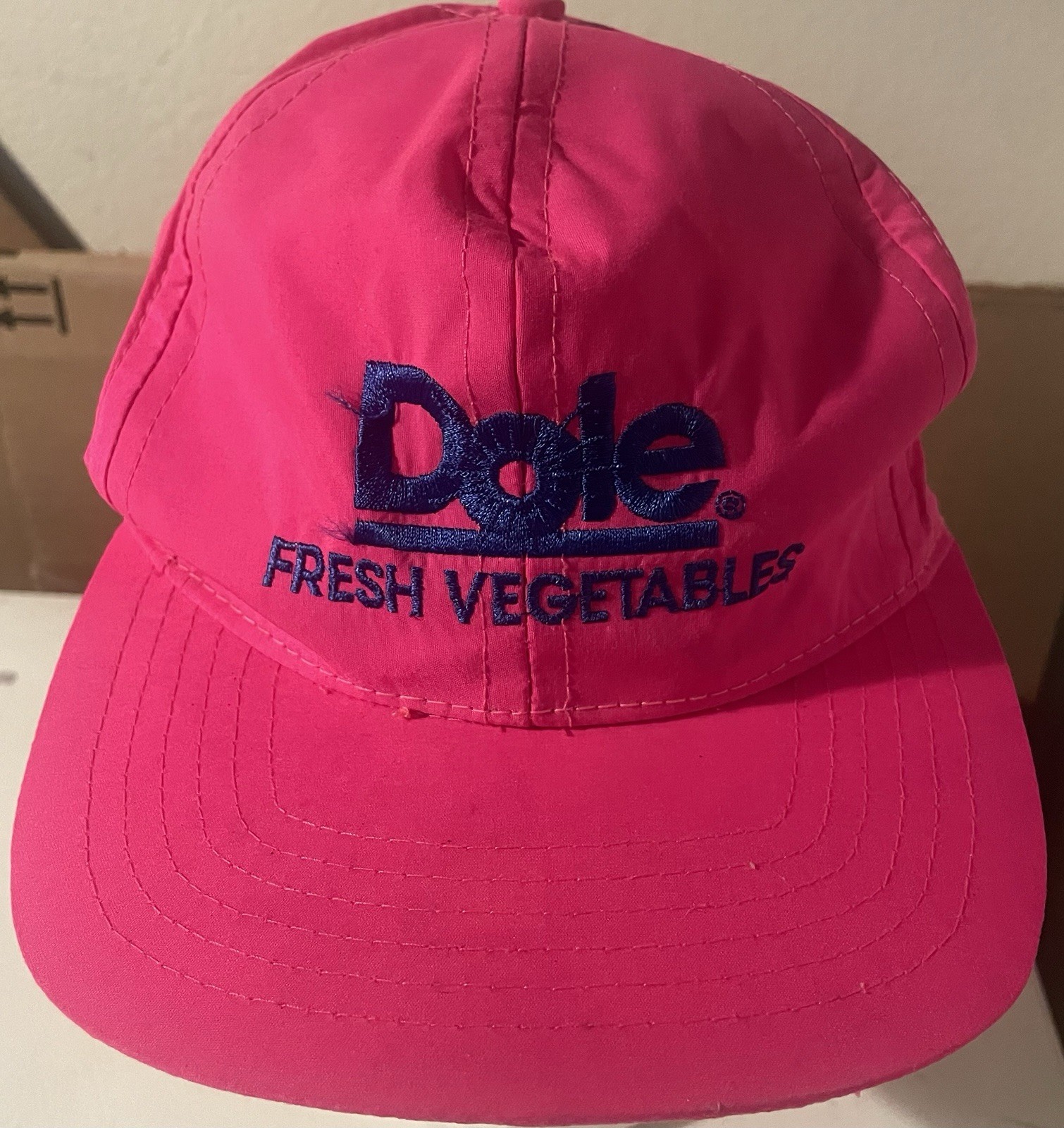 Vintage Dole Logo SnapBack Advertising Baseball Hat Cap Pink