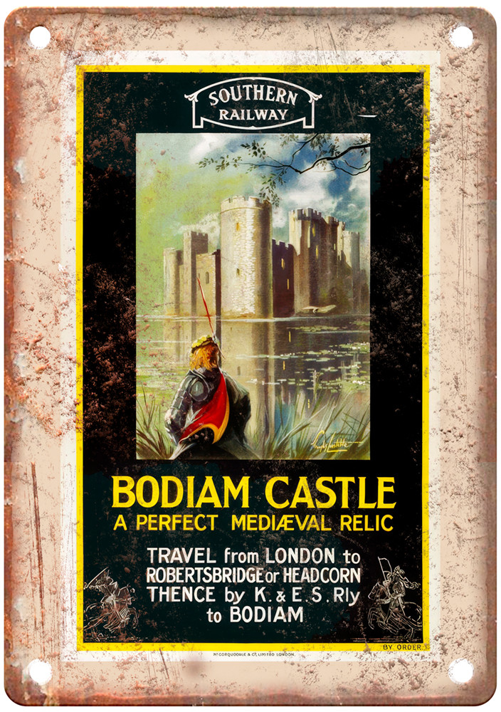Vintage Southern Railway Bodiam Castle c Travel Poster Retro Look Sign T1671