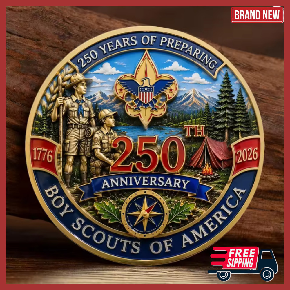Boy Scouts of America Gold Plated Commemorative Coin 250th Anniversary 1776-2026