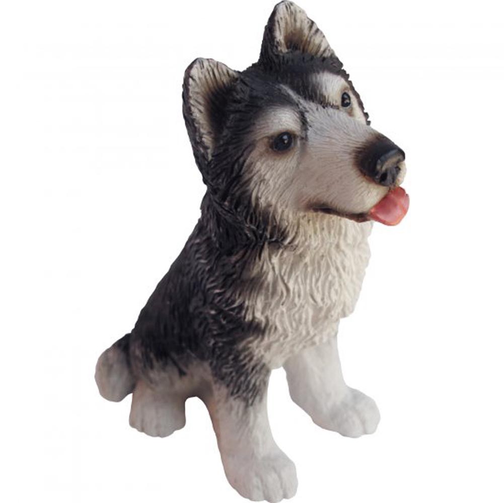 Husky Figurine Hand Painted - Sandicast