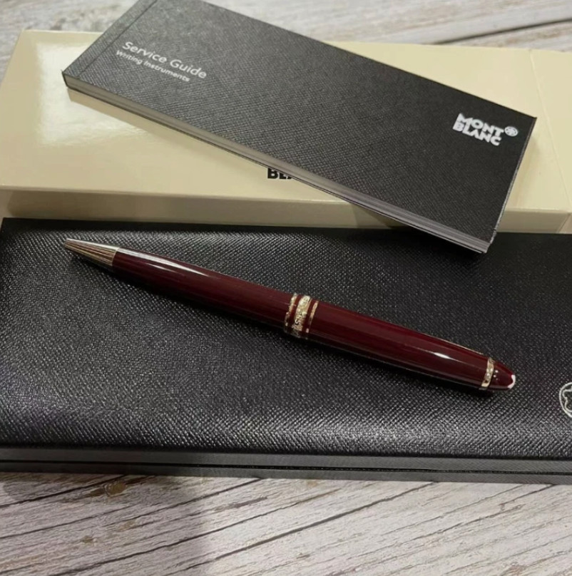 Montblanc Meisterstück 164 Classique Ballpoint Pen Burgundy Gold Trim New Box