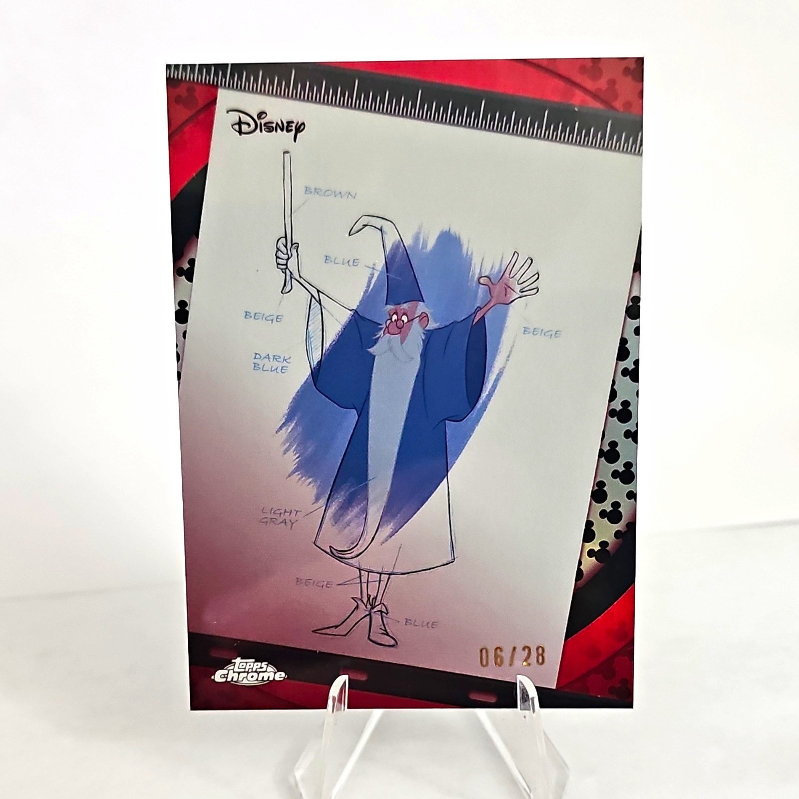 Topps 2026 Disney Chrome Ink and Paint Merlin Insert Card I&P-10 🔥/28 Topps 2026 Disney Chrome Ink and Paint Merlin Insert Card I&P-10 🔥/28