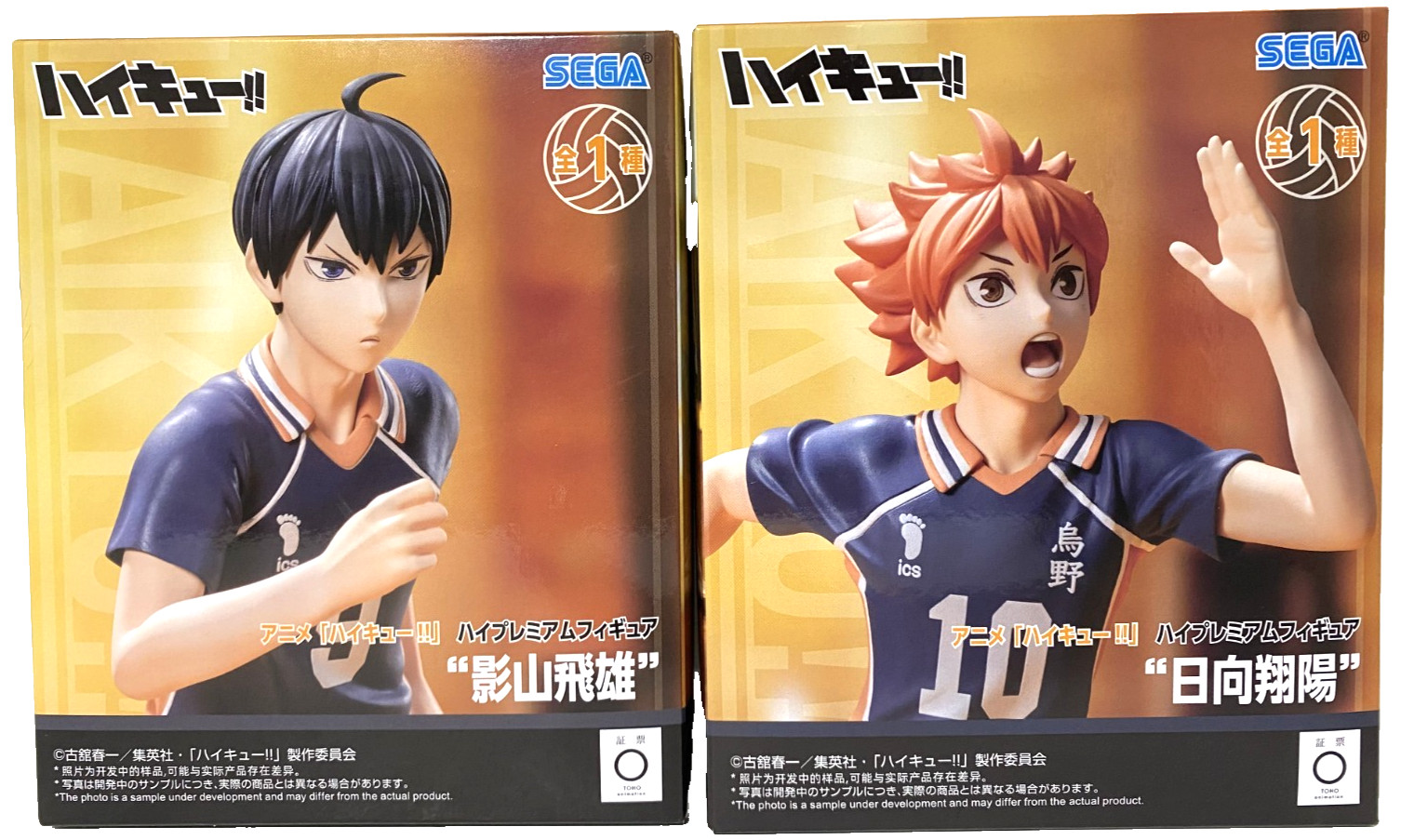 Haikyu High Premium Figure Shoyo Hinata & Tobio Kageyama Set Japan Exclusive