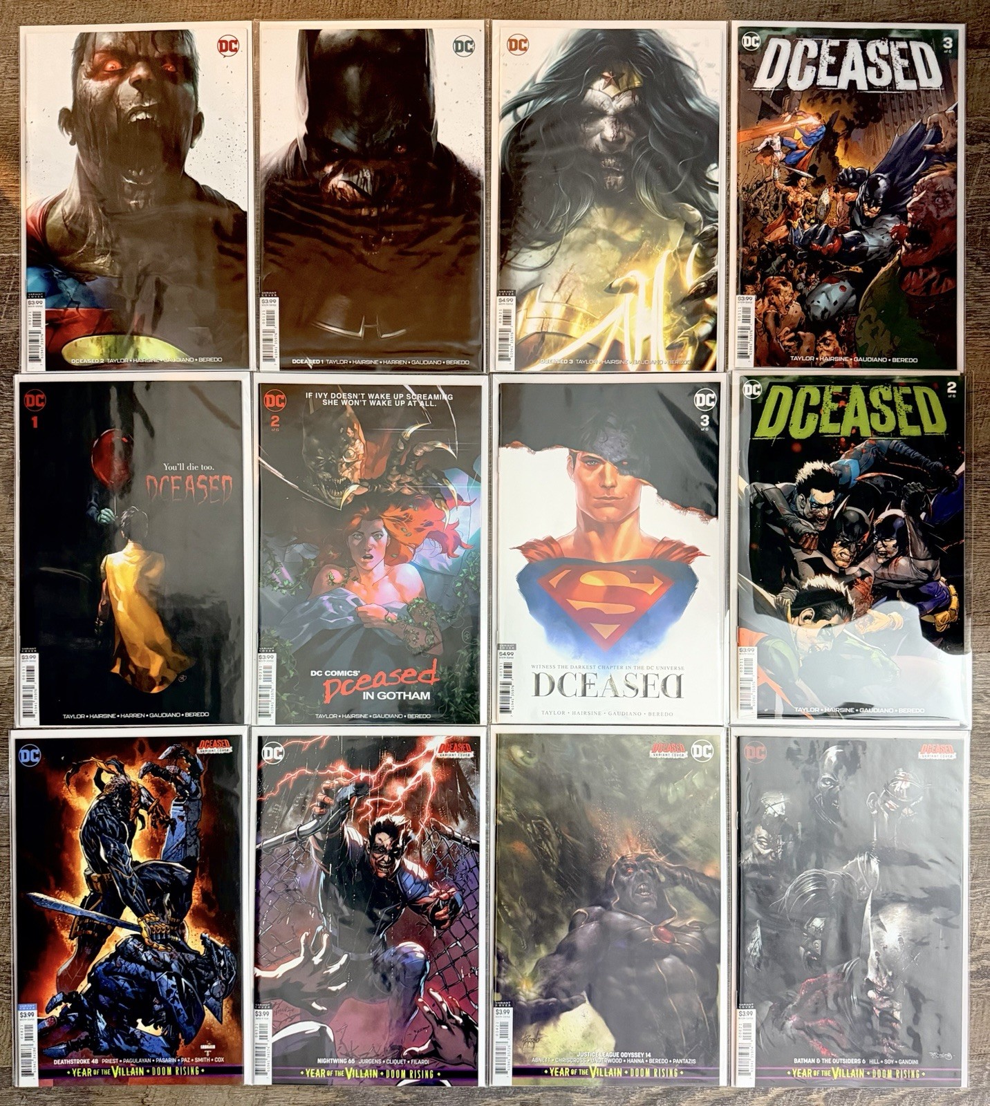 DCeased #1-3 Complete + Variants 12 Comic Lot Horror Homage Mattina IT Zombie