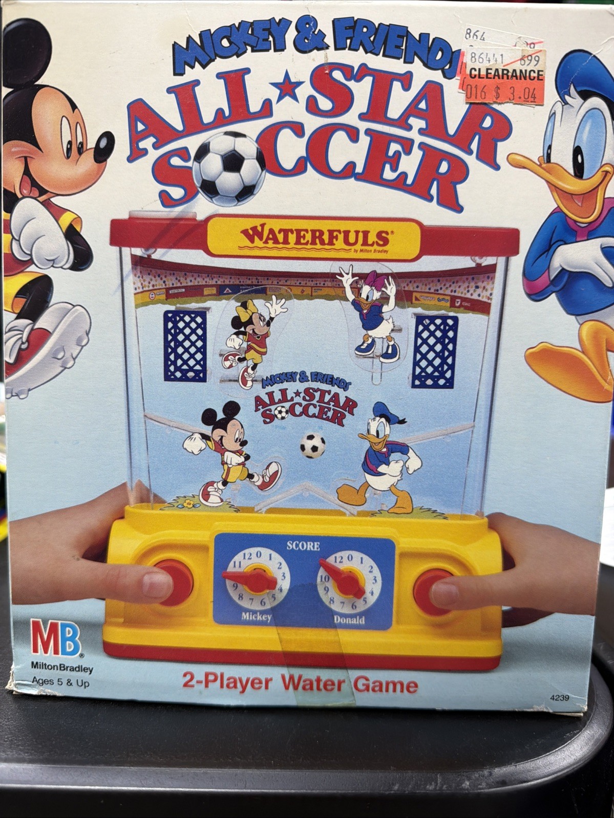 Vintage 1987 Disney Mickey Friends All-Star Soccer Waterfuls Game