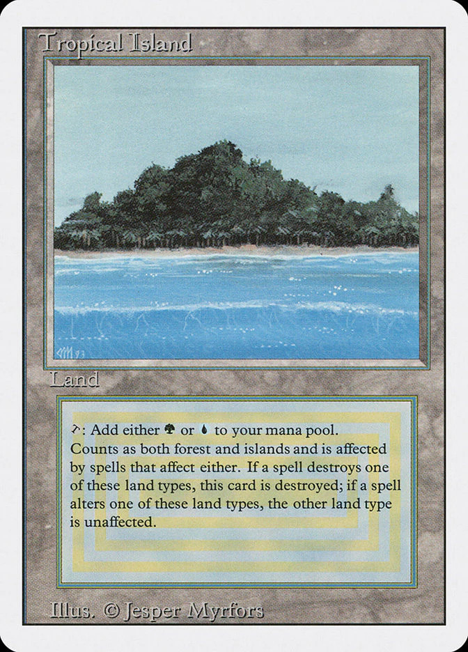 Tropical Island [Revised Edition] Heavily Played MTG