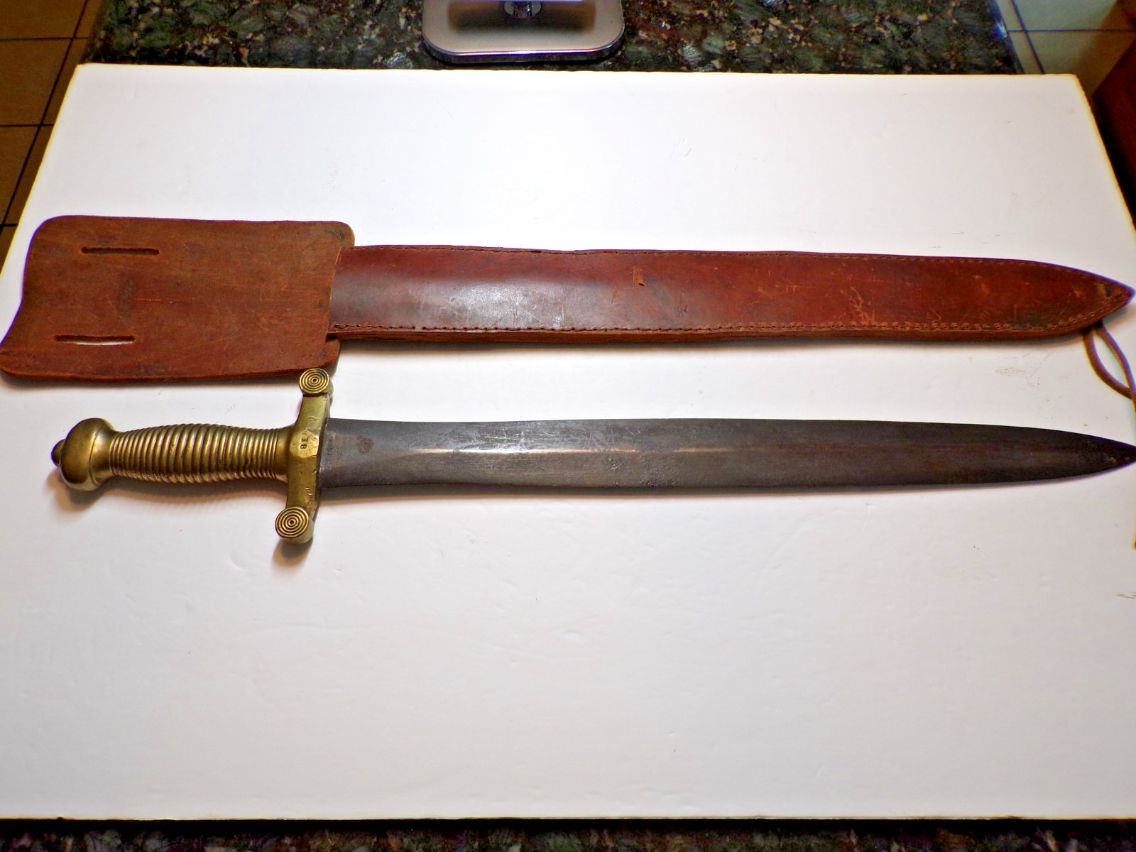 AUTHENTIC- FRENCH Model 1831  ARTILLERY SHORT SWORD by private contractor- JEAN