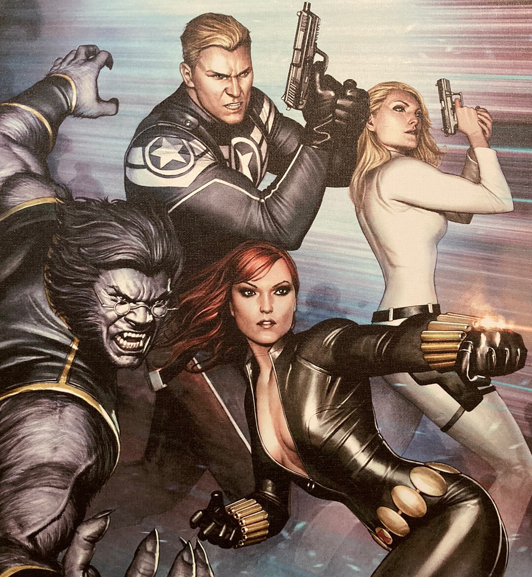 Secret Avengers #13 Limited Edition Giclee on Canvas Adi Granov Marvel Cap Widow