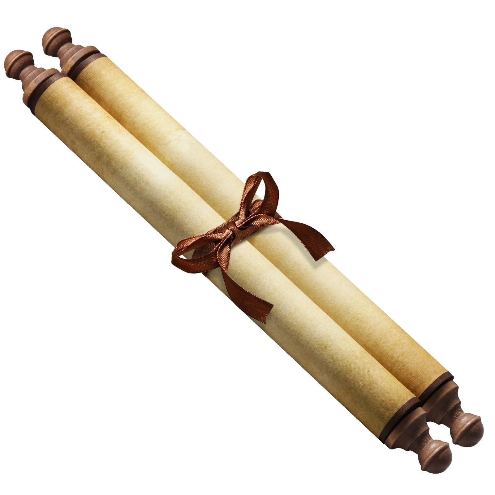 1 PCS Blank Scrolls Paper with Wood Rods 9.5 X 31.5 Inches for Naughty or Nice L