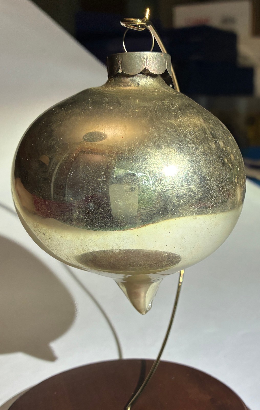 Vintage Heim Glass Turnip Christmas Ornament 3