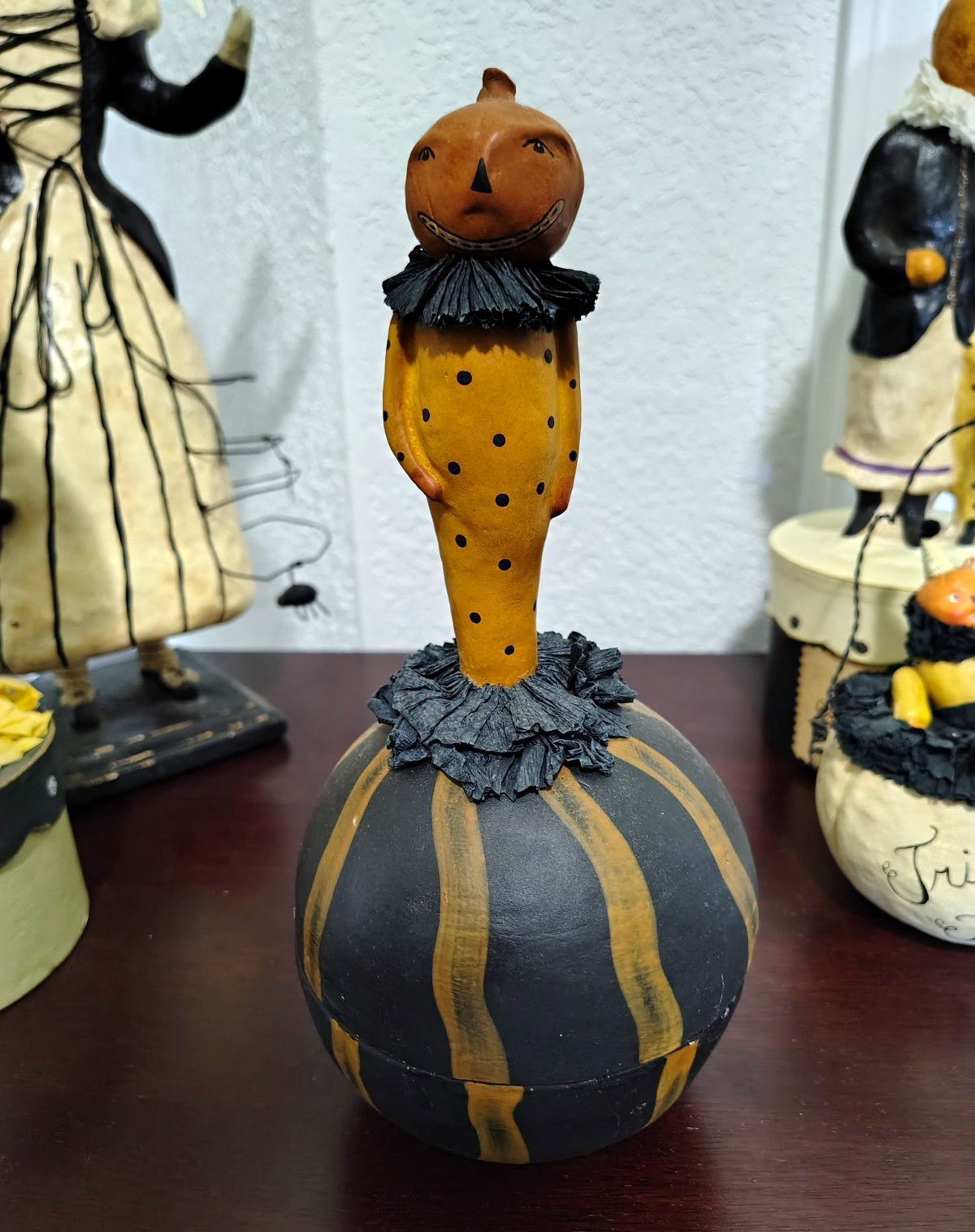 Rare Bethany Lowe Halloween Pumpkin Man Candy Box
