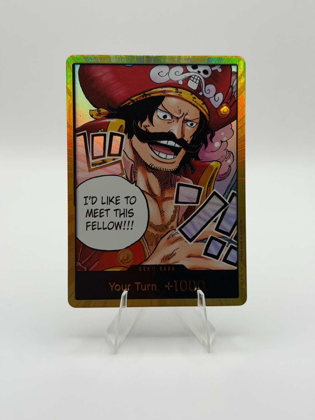 Gol D Roger Gold DON Card OP13 One Piece TCG Carrying On His Will Foil NM