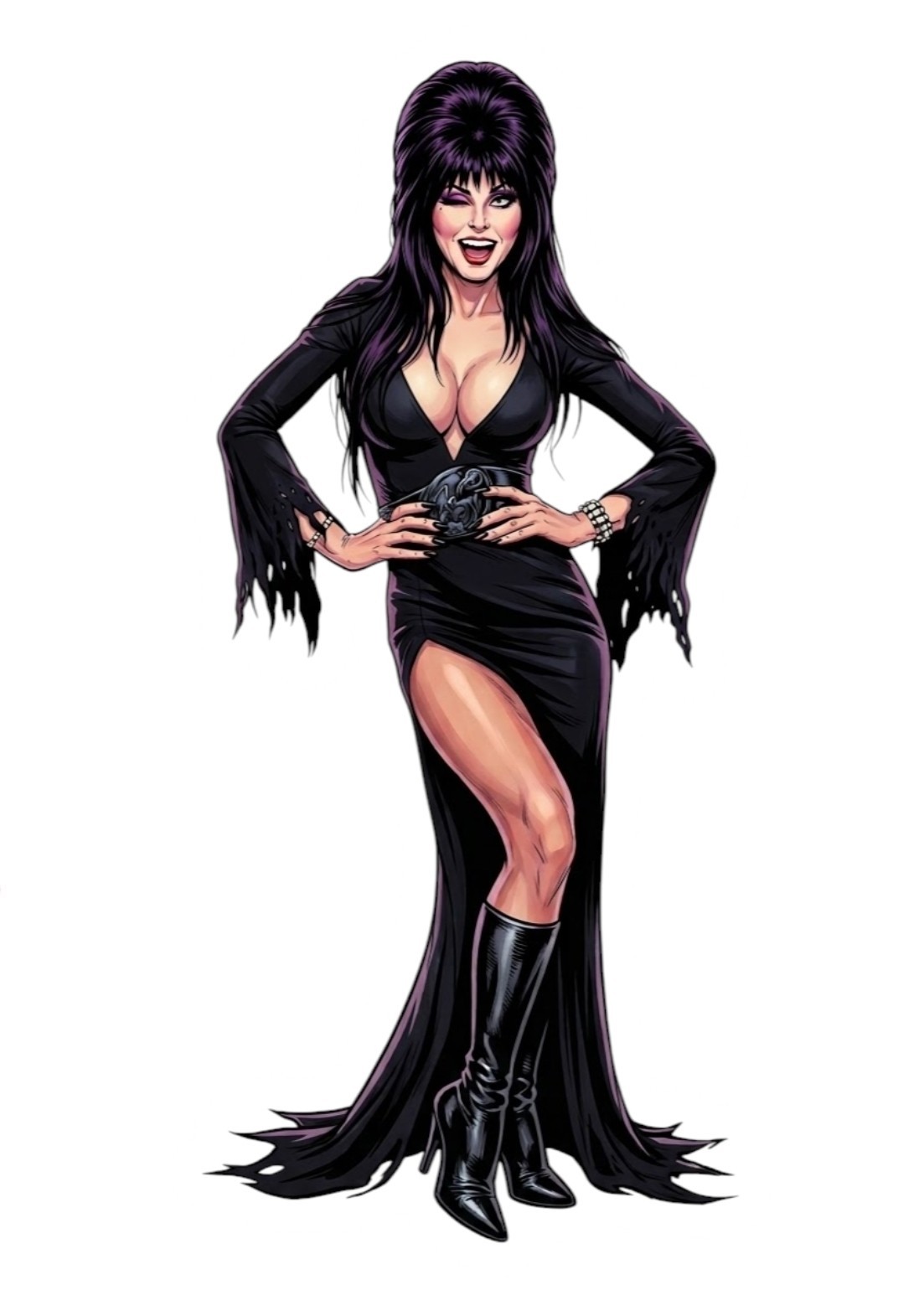 Elvira Sexy Goth Babe Horror Movie Star Water Resistant Sticker