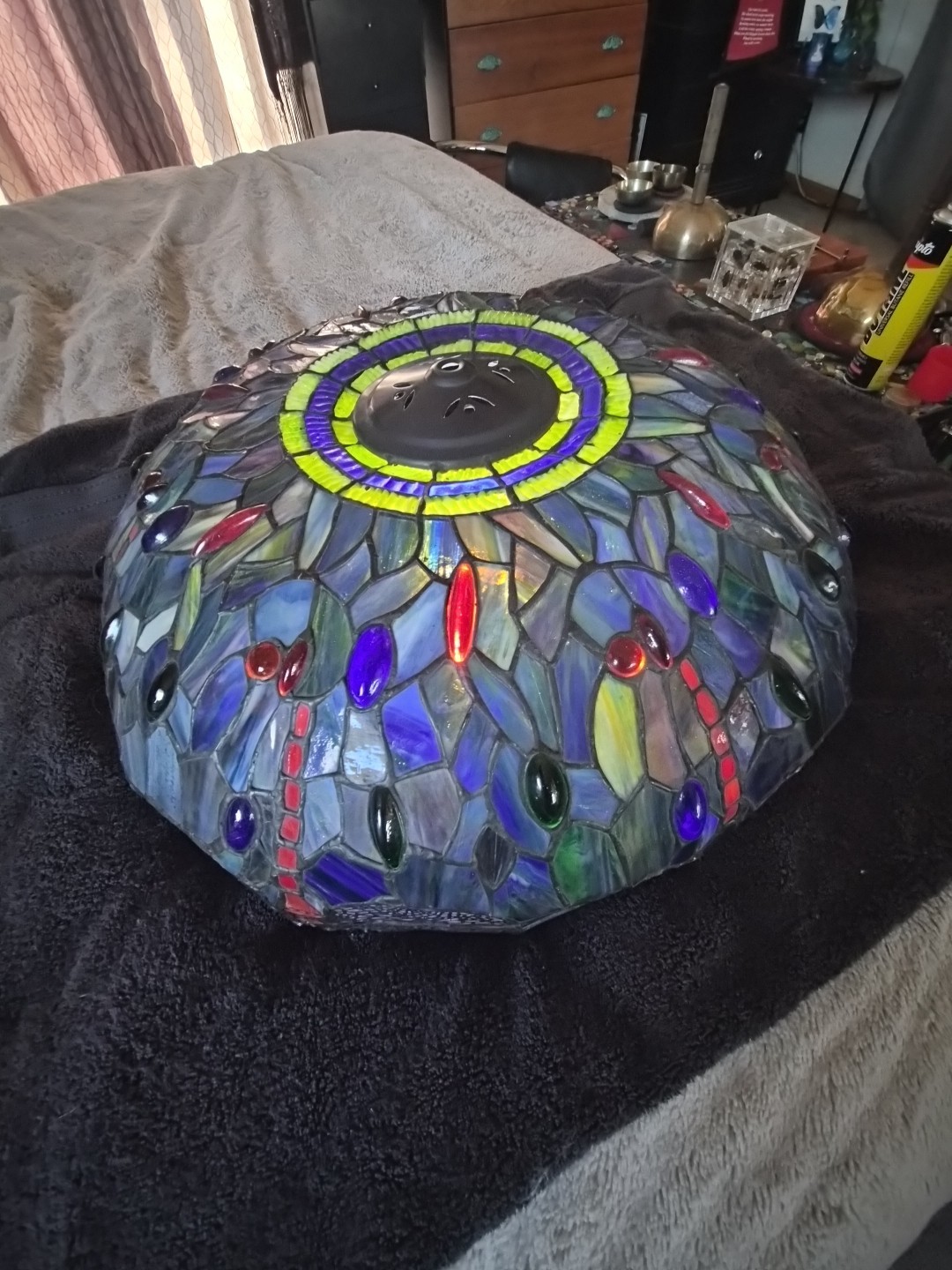 Tiffany Style Dragonfly Lamp Shade , Huge 22
