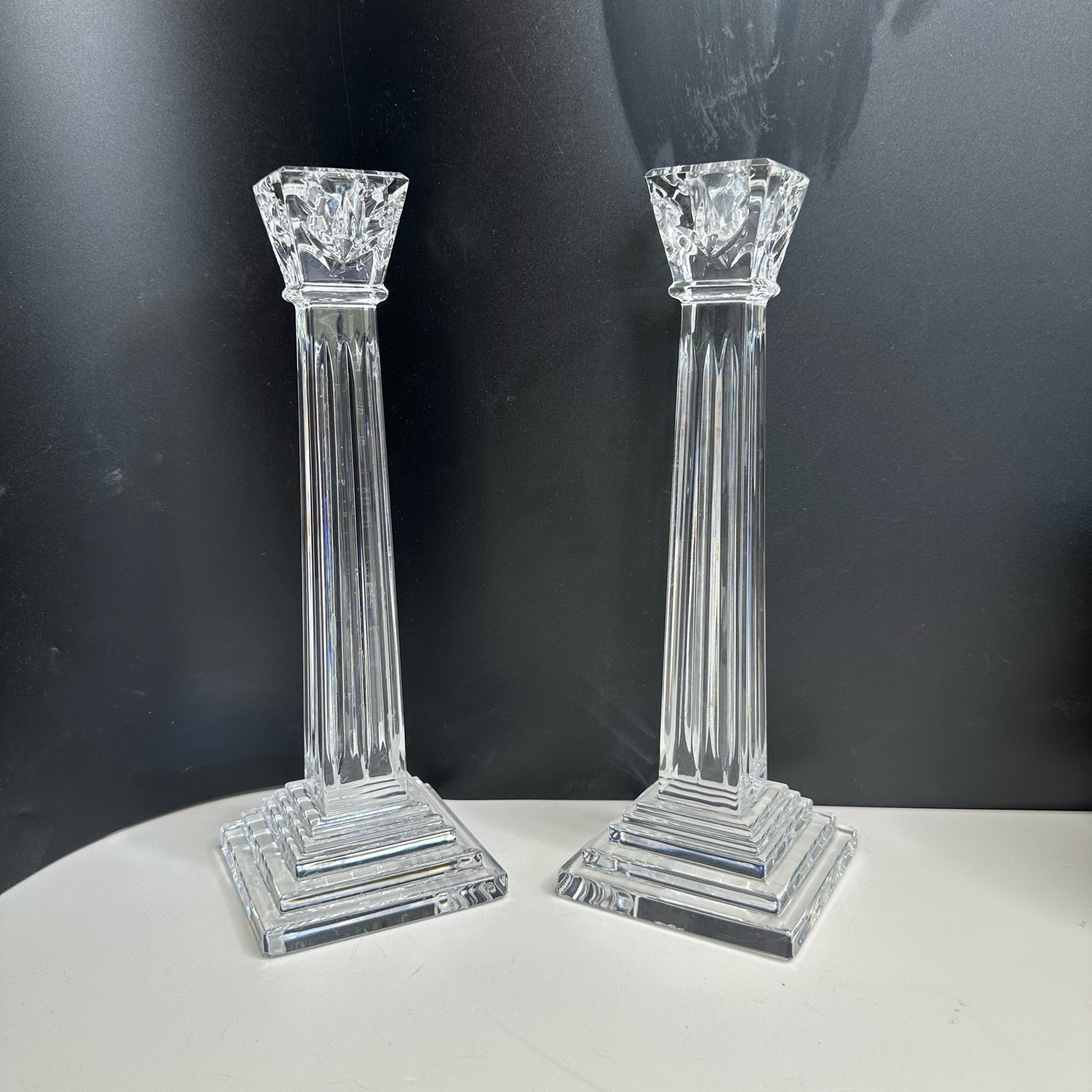 Waterford Americas Heritage Collection Pair of George Washington Candlesticks