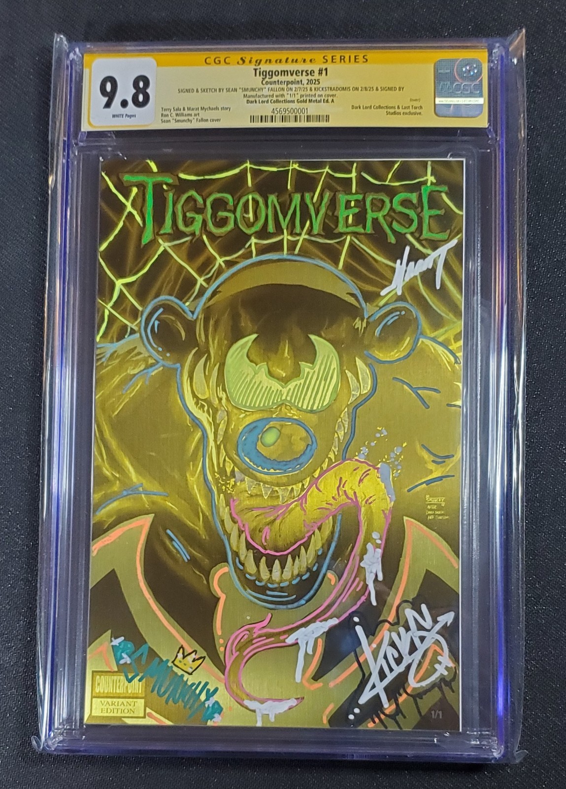 Tiggomverse #1 | Gold Metal 1/1 | Signed/Remarked Smunchy/Kickstradomis + Marat