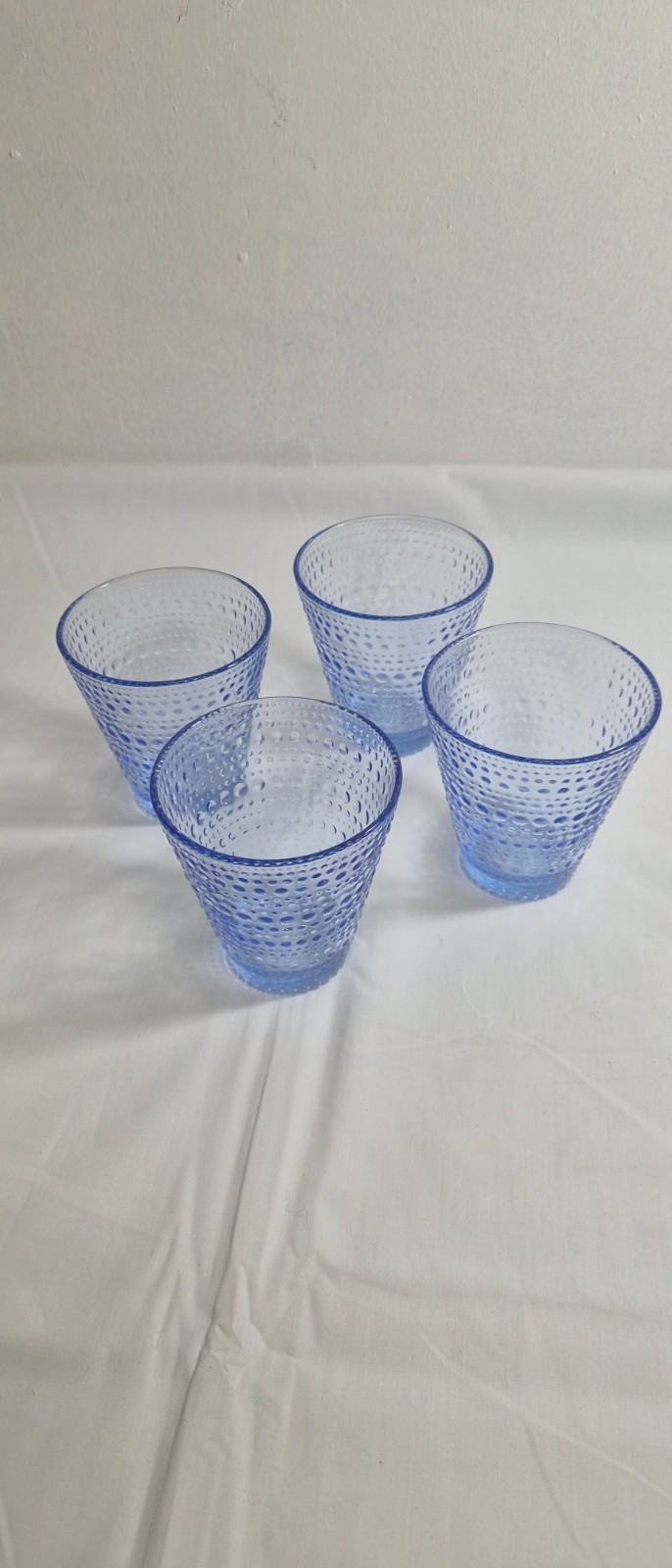 Vintage Littala Kastchelmi Tumbler set of 4 in aqua blue Vintage Littala Kastchelmi Tumbler set of 4 in aqua blue