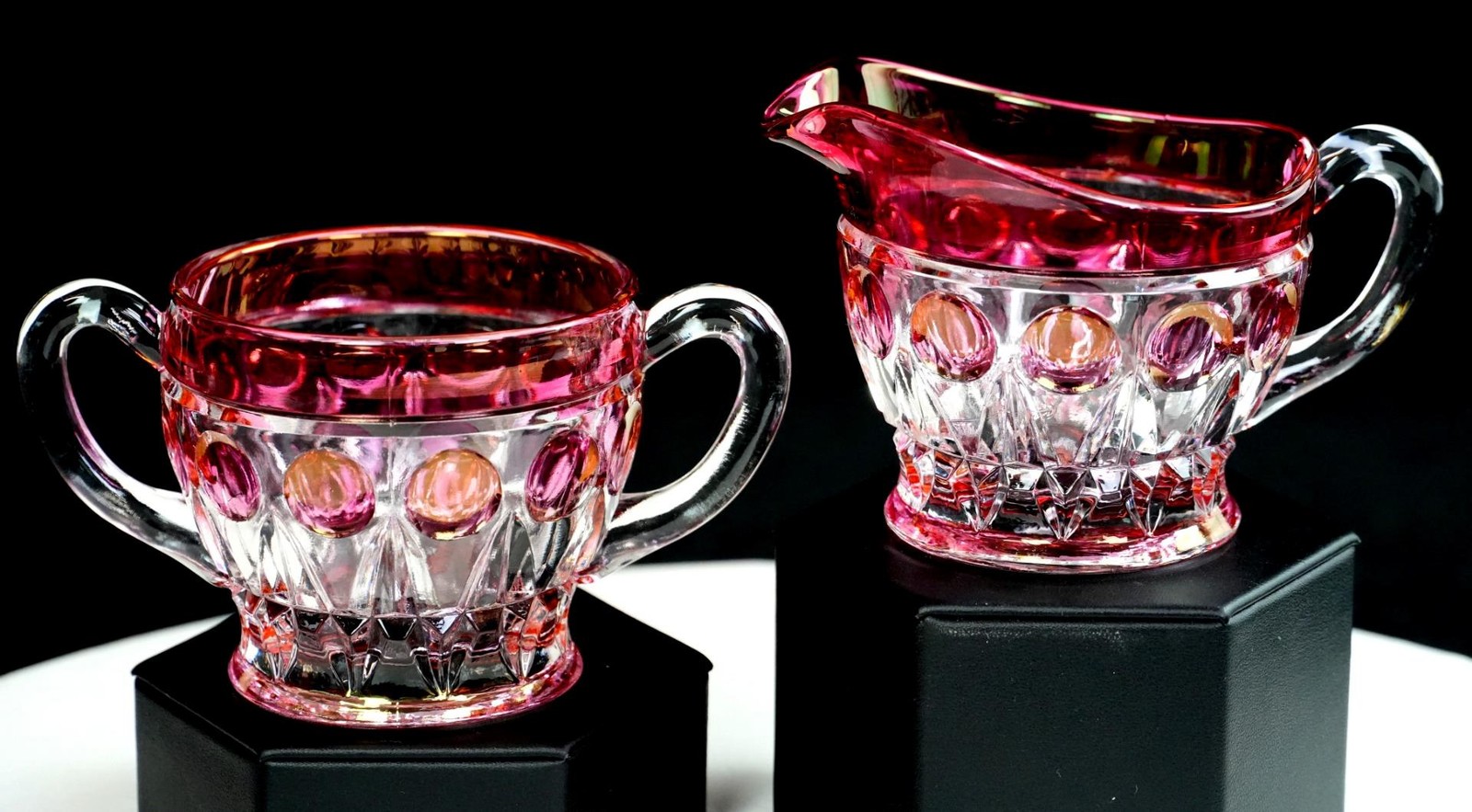 Paden City Chevalier Cranberry Flash Glass 3 1/8\