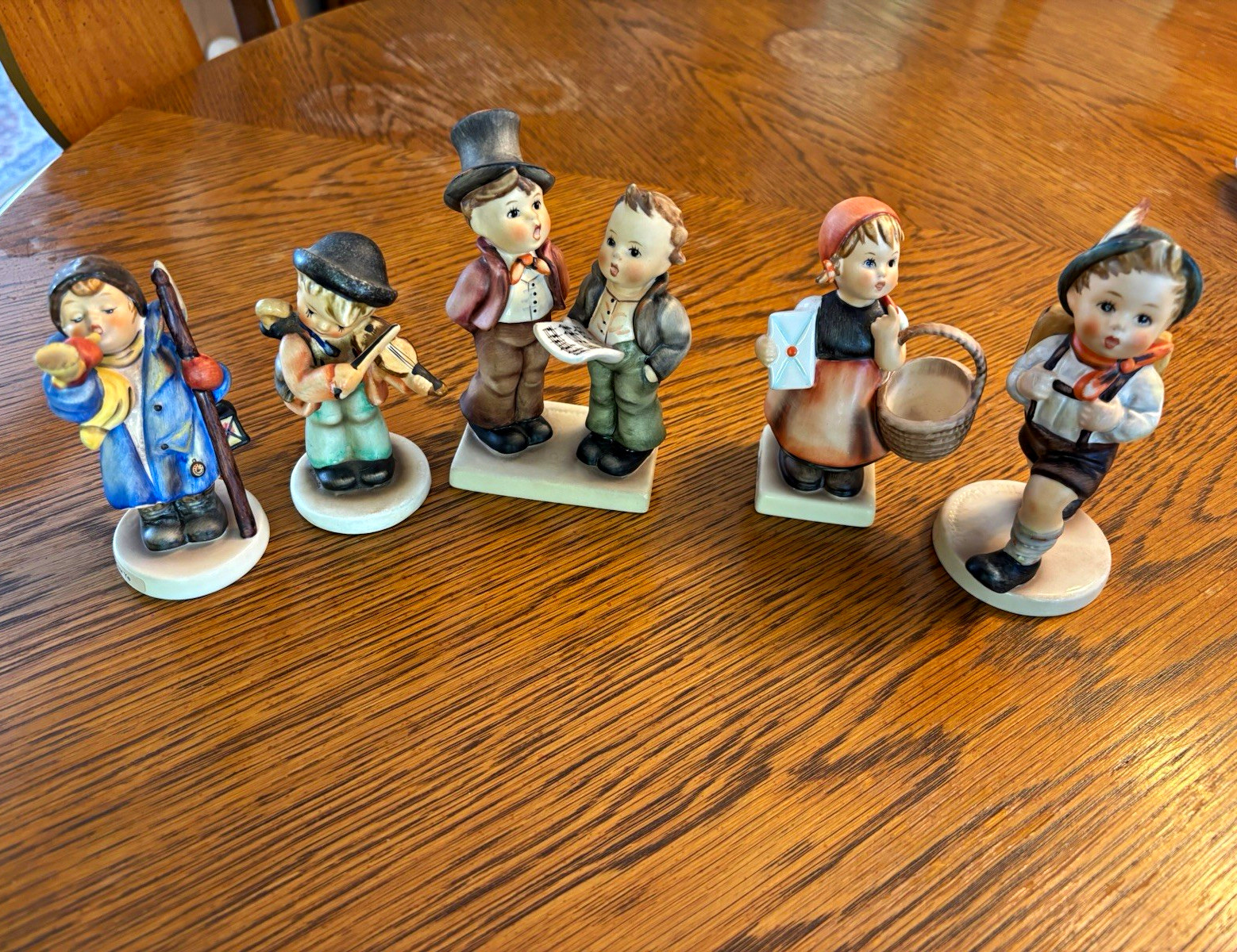 Goebel Hummel Lot of 5 Porcelain M.I. Hummel Children Figurines Hand Painted