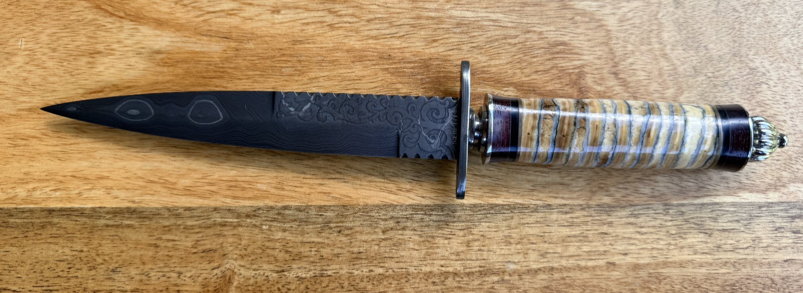Custom Handmade Etched Dagger by Lee Berg