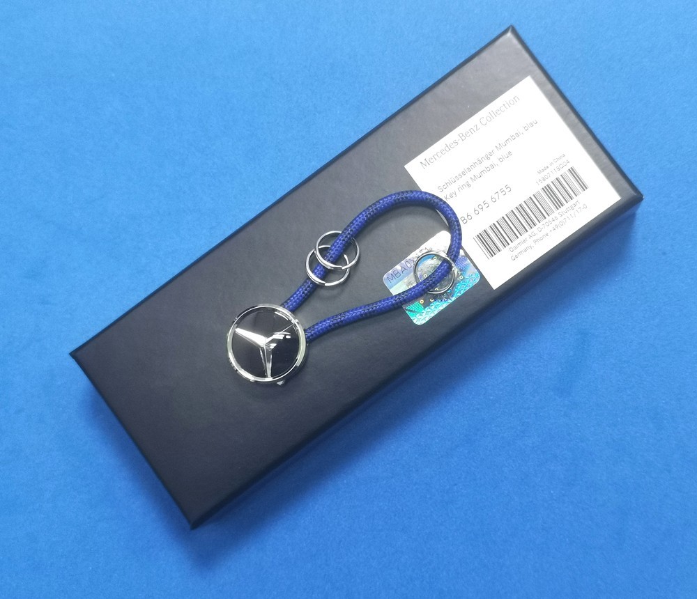 Genuine OEM Mercedes-Benz  Mumbai Blue Keychain B66956755 NIB