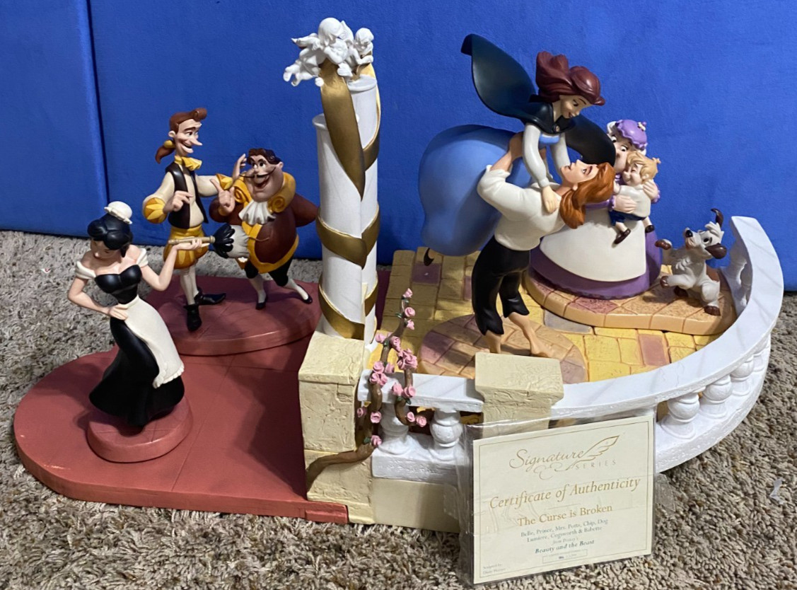 Wdcc Disney The Curse Is Broken Set Rare Beauty And The Beast w/ COA for Figures Wdcc Disney The Curse Is Broken Set Rare Beauty And The Beast w/ COA for Figures