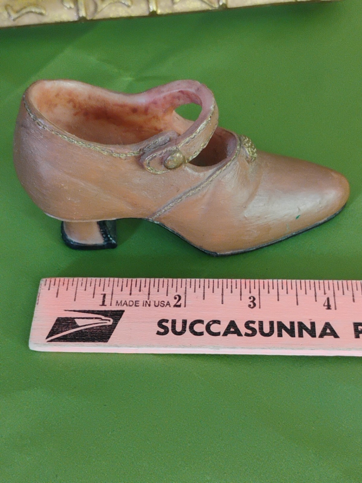 Victorian Heeled Shoe Resin Collectible