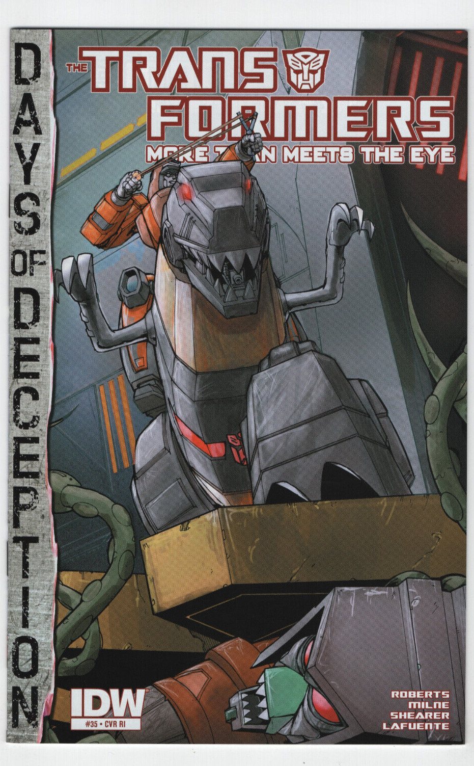 Transformers More Than Meets the Eye #35 1:10 RI Dinobot Variant IDW Comics