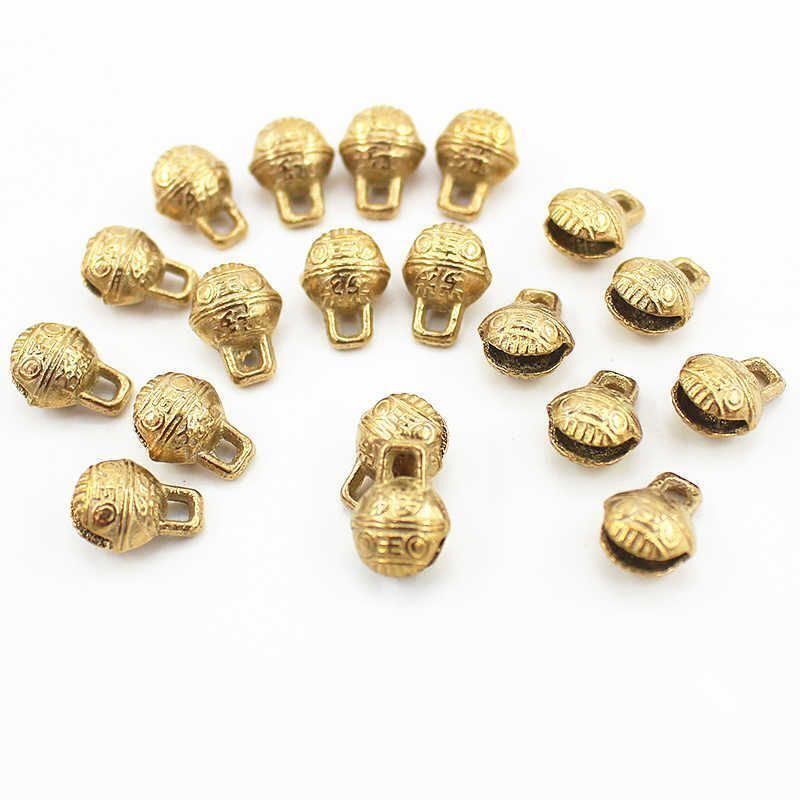 Vintage Chinese Bell Charms Gold Color Hanging Wind Bells Accessory Decor 100PCS