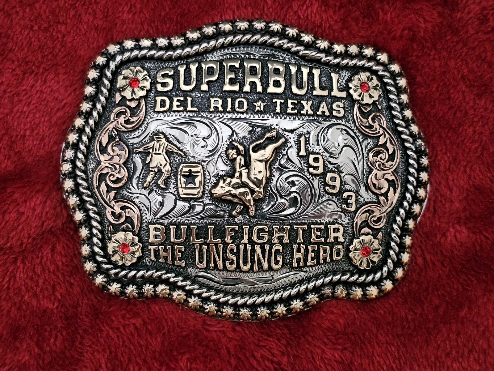 Champion Superbull BullfightingX~Treme  Trophy Belt Buckle☆Del Rio☆Texas☆1993☆30