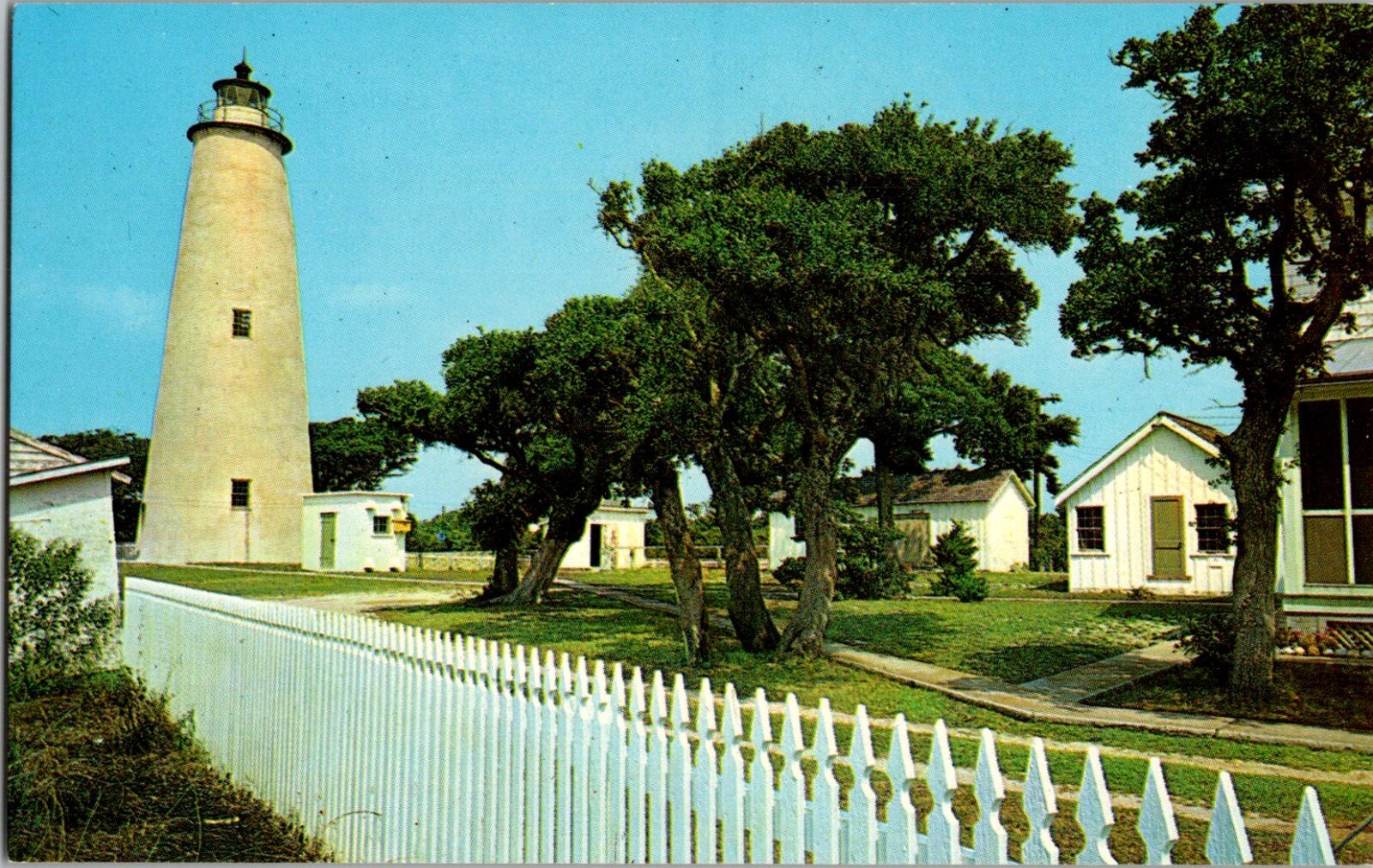 North Carolina NC Cape Ocracoke Lighthouse Postcard