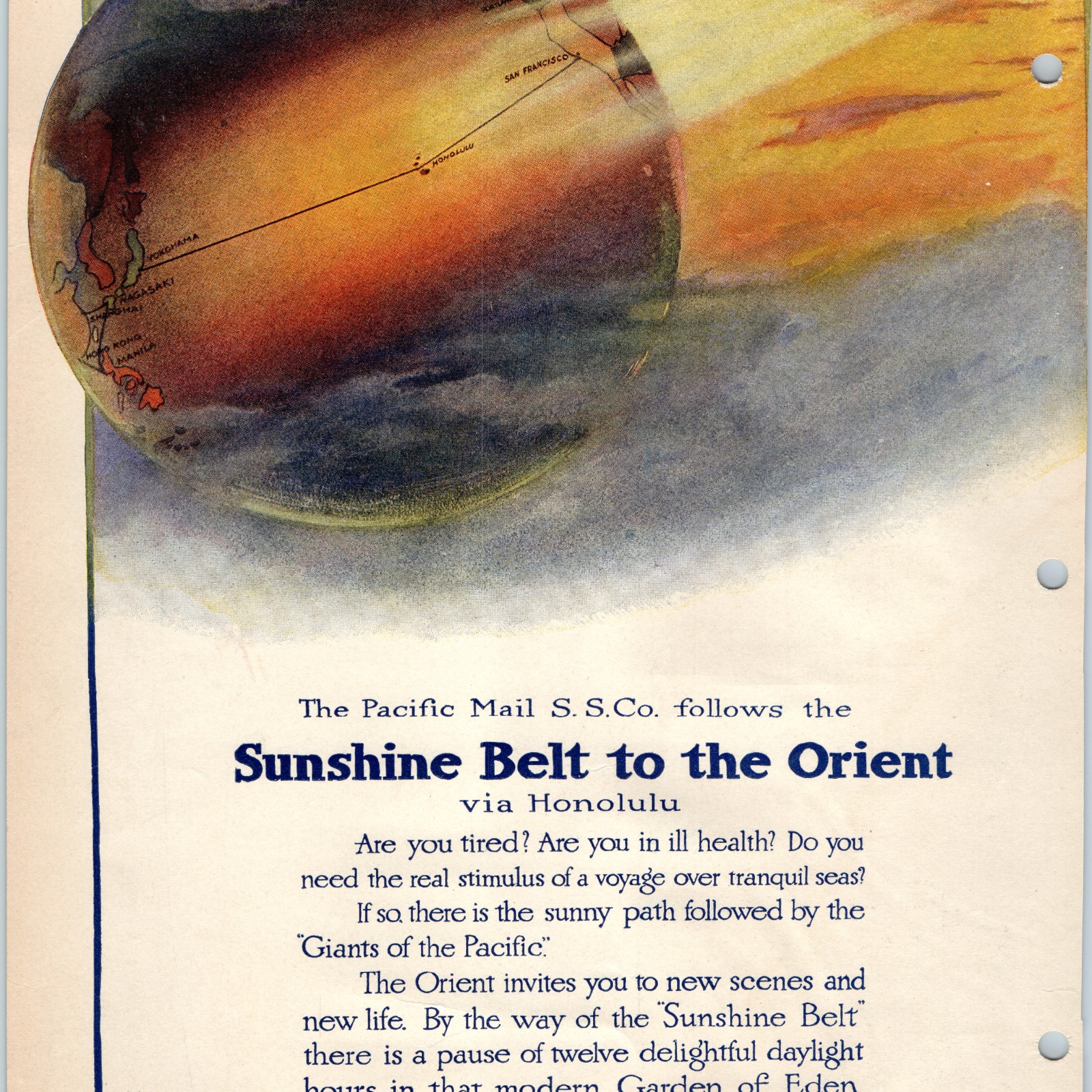 c1910s Pacific Mail SS Stearns-Knight Automobile Print Ad Mercedes Sunshine Art c1910s Pacific Mail SS Stearns-Knight Automobile Print Ad Mercedes Sunshine Art