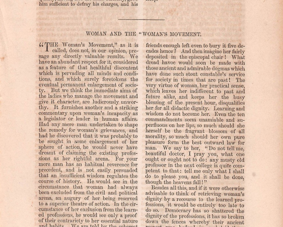 antique 1853 Antebellum Early Anti-Feminism Seneca Falls Era Women's Rights antique 1853 Antebellum Early Anti-Feminism Seneca Falls Era Women's Rights